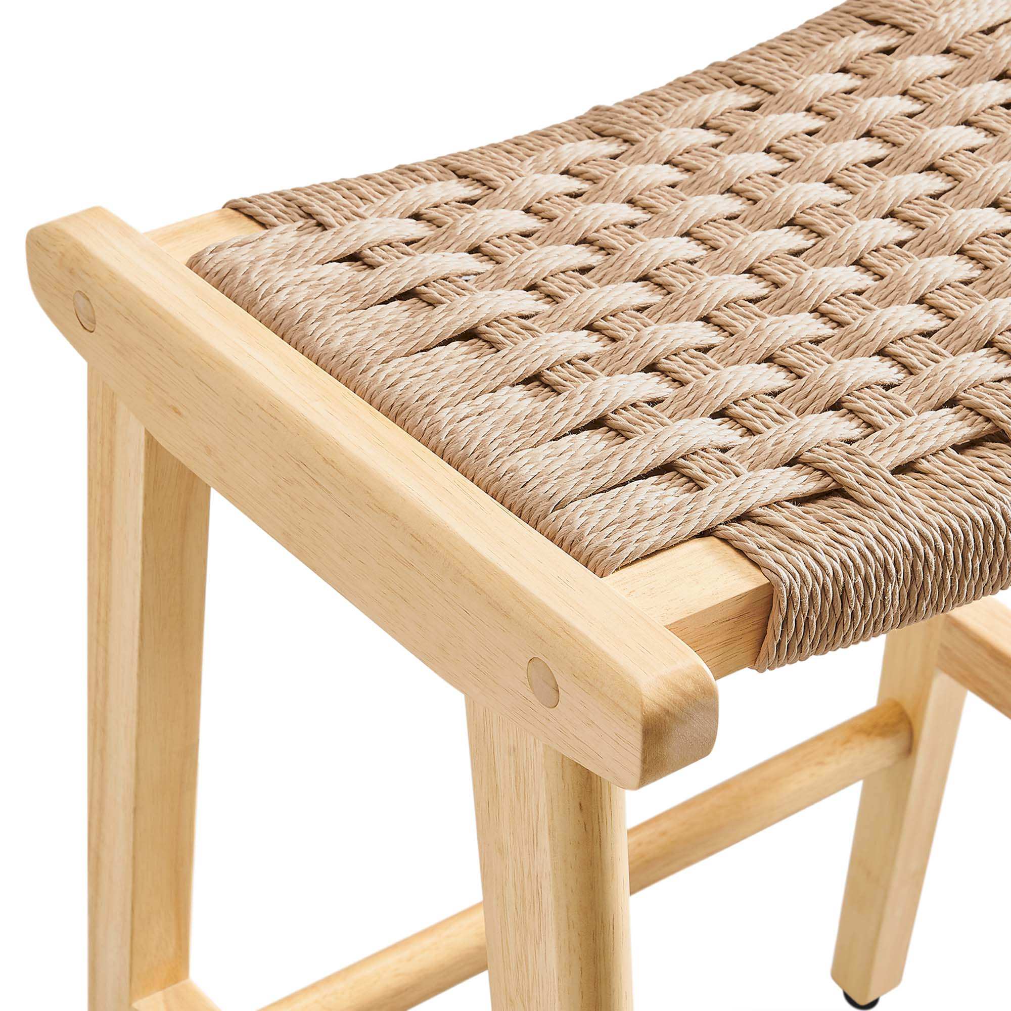 Saoirse Woven Rope Wood Counter Stool Set of 2 by Modway - Best Buy Furniture
