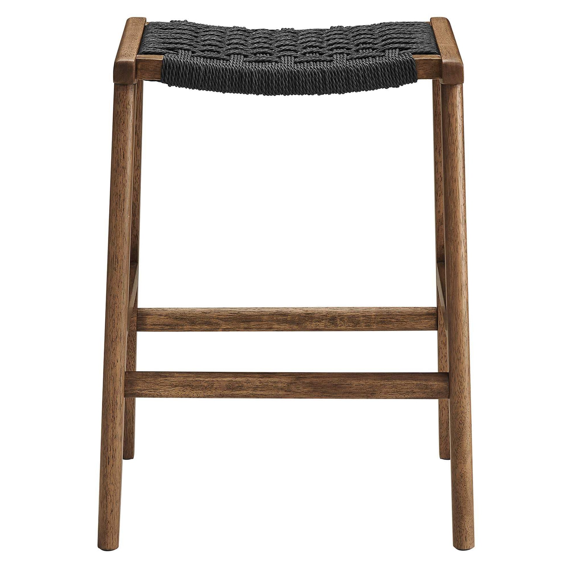 Saoirse Woven Rope Wood Counter Stool Set of 2 by Modway - Best Buy Furniture