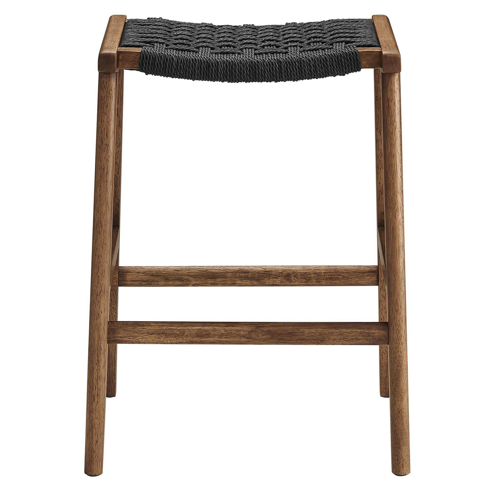 Saoirse Woven Rope Wood Counter Stool Set of 2 by Modway - Best Buy Furniture