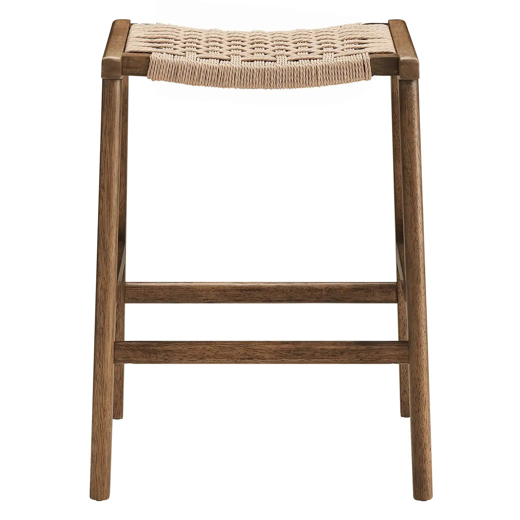 Saoirse Woven Rope Wood Counter Stool Set of 2 by Modway - Best Buy Furniture
