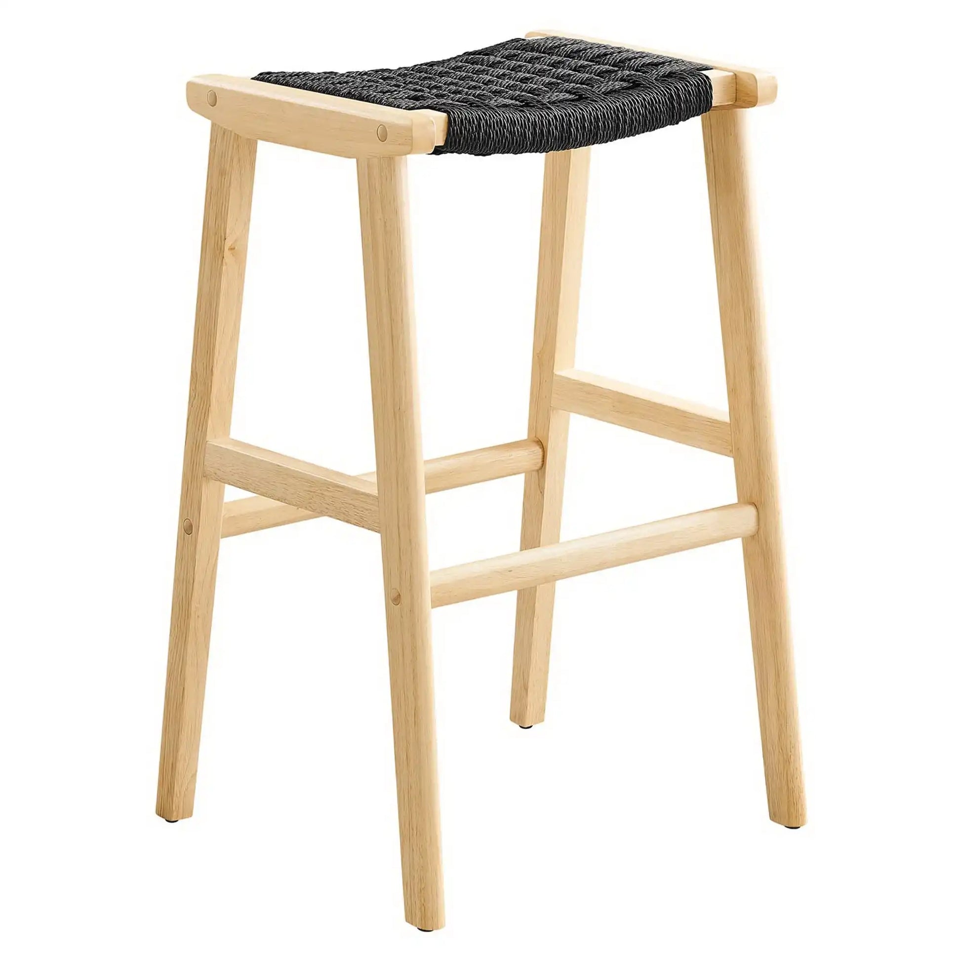 Saoirse Woven Rope Wood Bar Stool Set of 2 by Modway - Best Buy Furniture