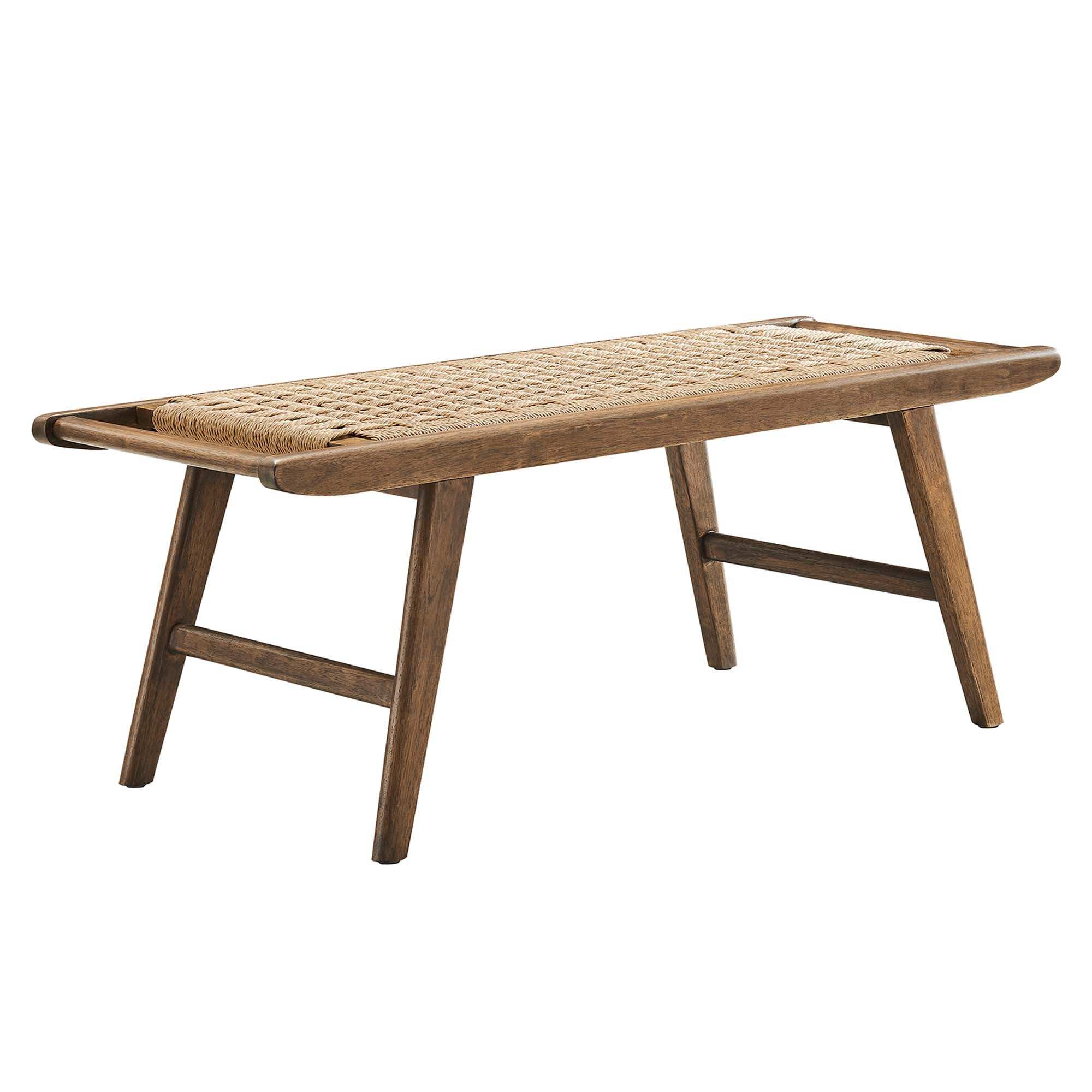 Saoirse 47" Wove Rope Wood Bench by Modway - Best Buy Furniture