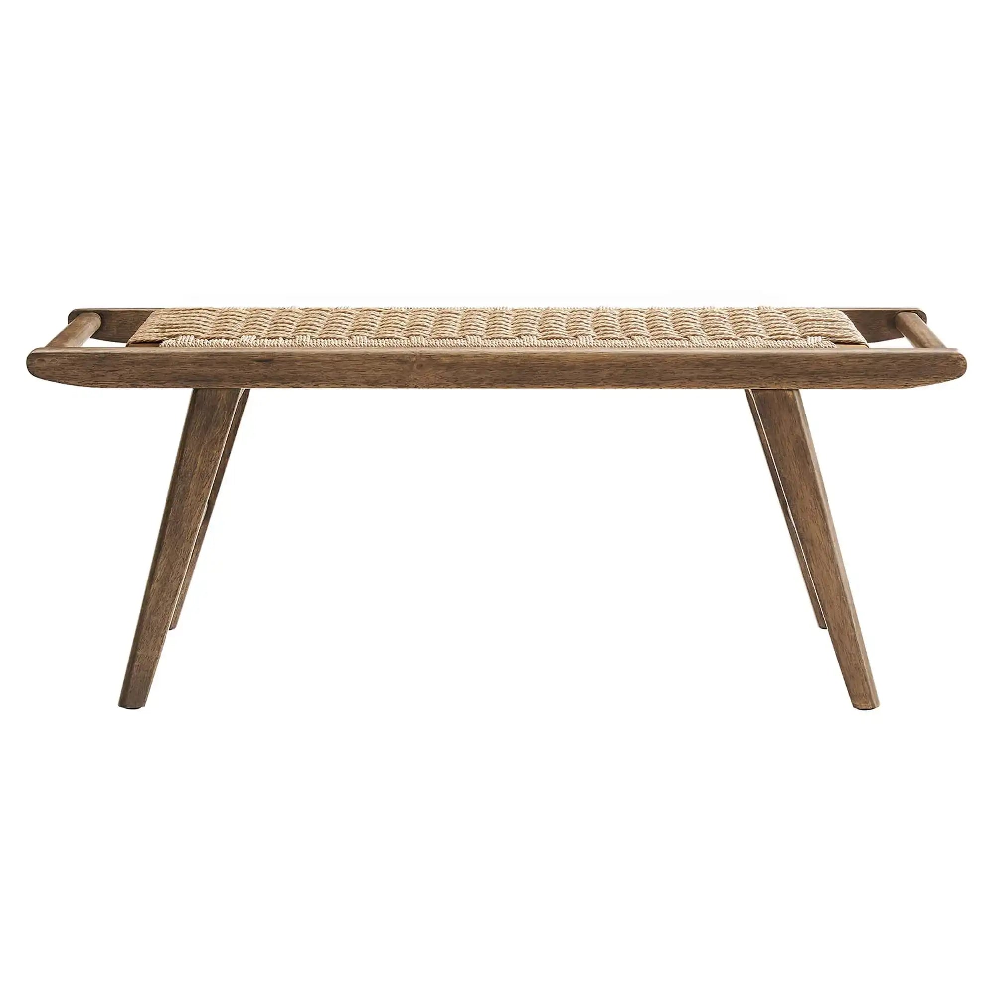 Saoirse 47" Wove Rope Wood Bench by Modway - Best Buy Furniture