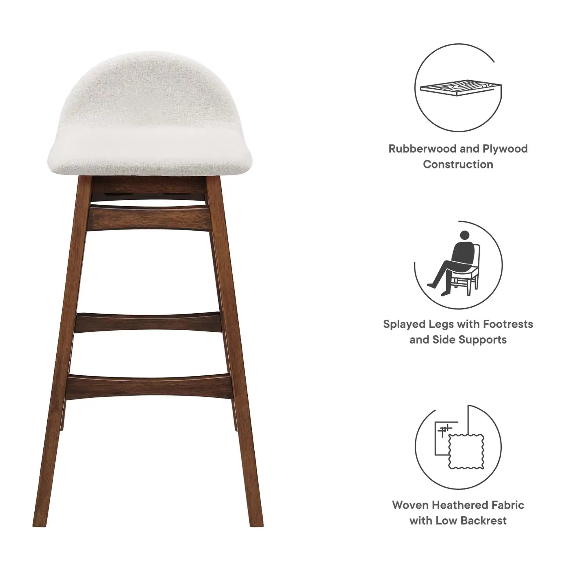 Juno Wood Bar Stool Set of 2 by Modway - Best Buy Furniture
