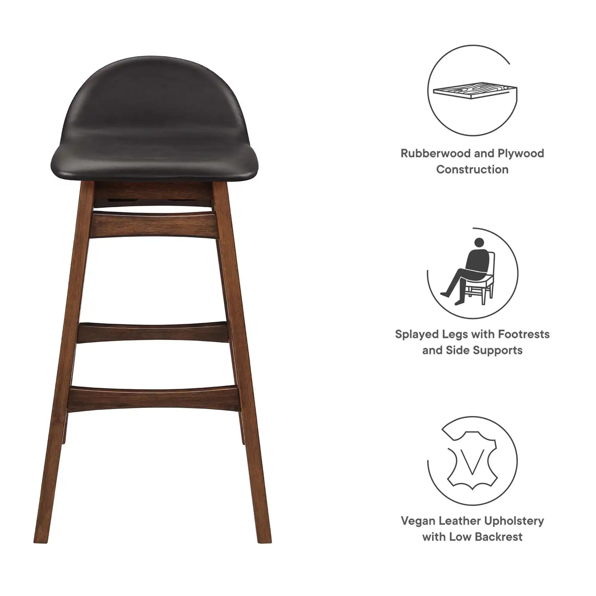 Juno Wood Bar Stool Set of 2 by Modway - Best Buy Furniture