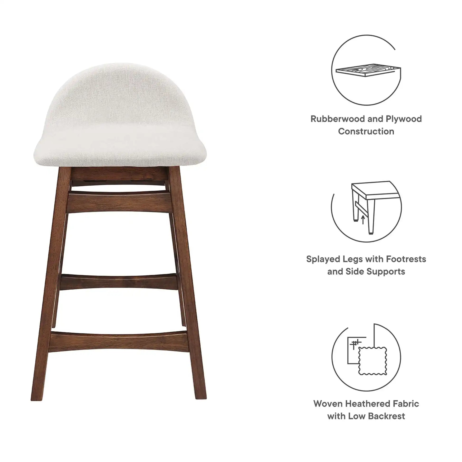 Juno Wood Counter Stool Set of 2 by Modway - Best Buy Furniture
