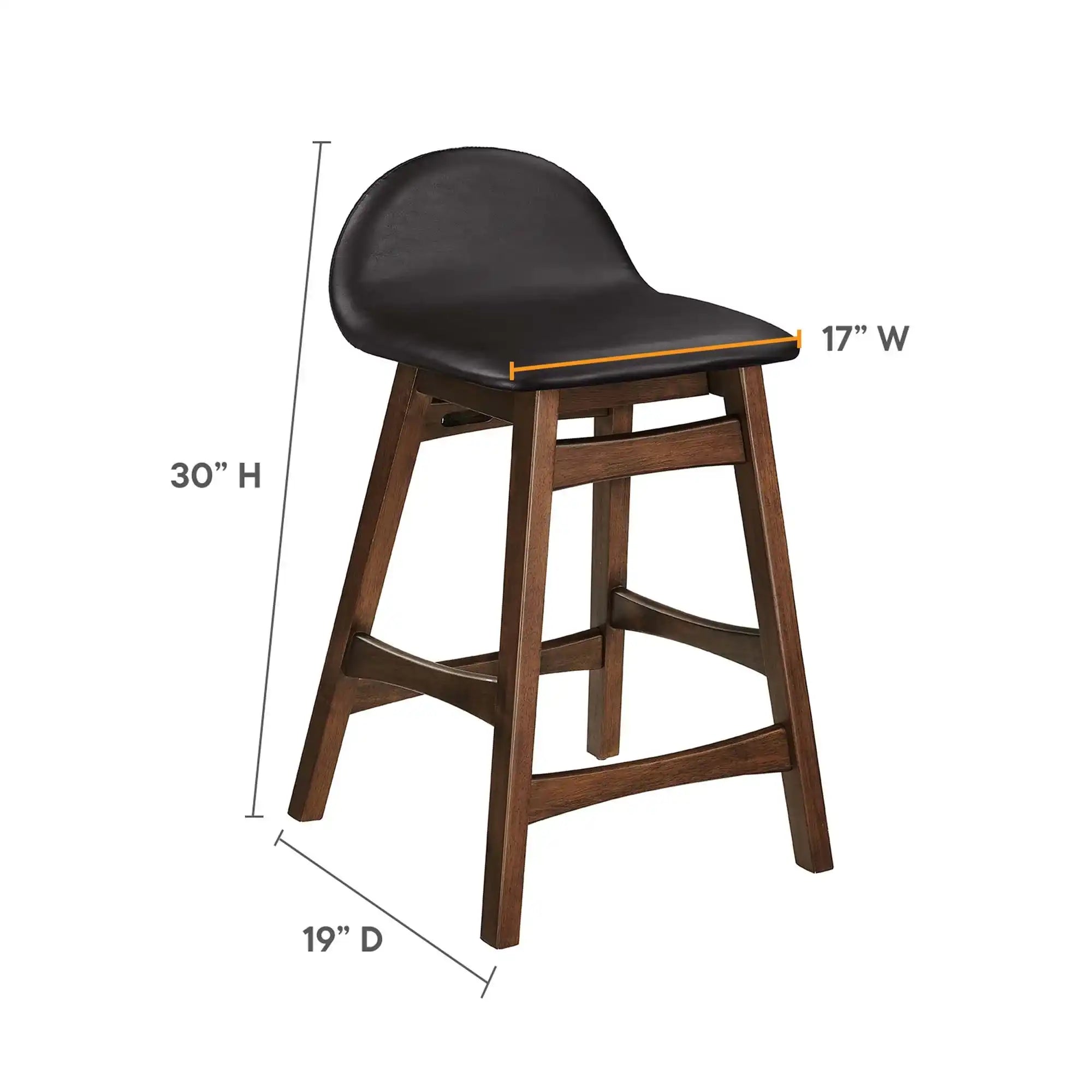 Juno Wood Counter Stool Set of 2 by Modway - Best Buy Furniture
