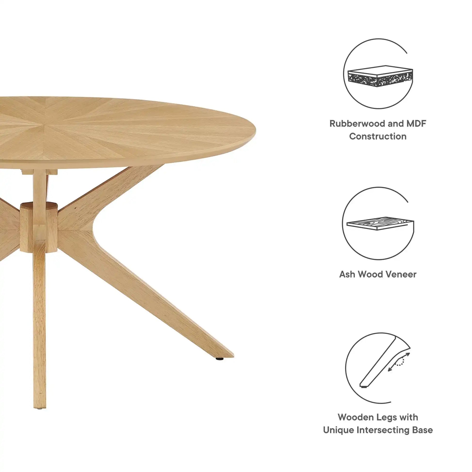 Crossroads Round Wood Coffee Table by Modway - Best Buy Furniture