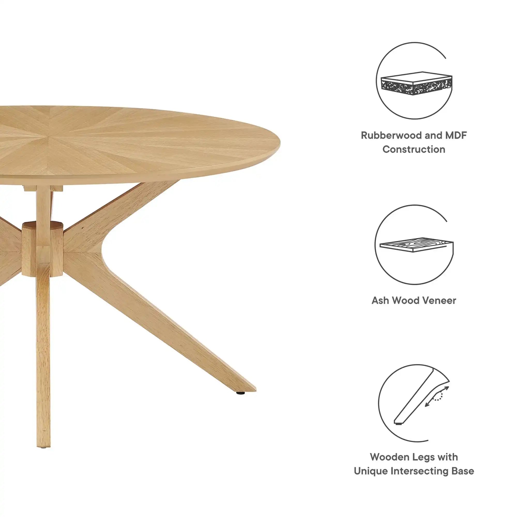 Crossroads Round Wood Coffee Table by Modway - Best Buy Furniture