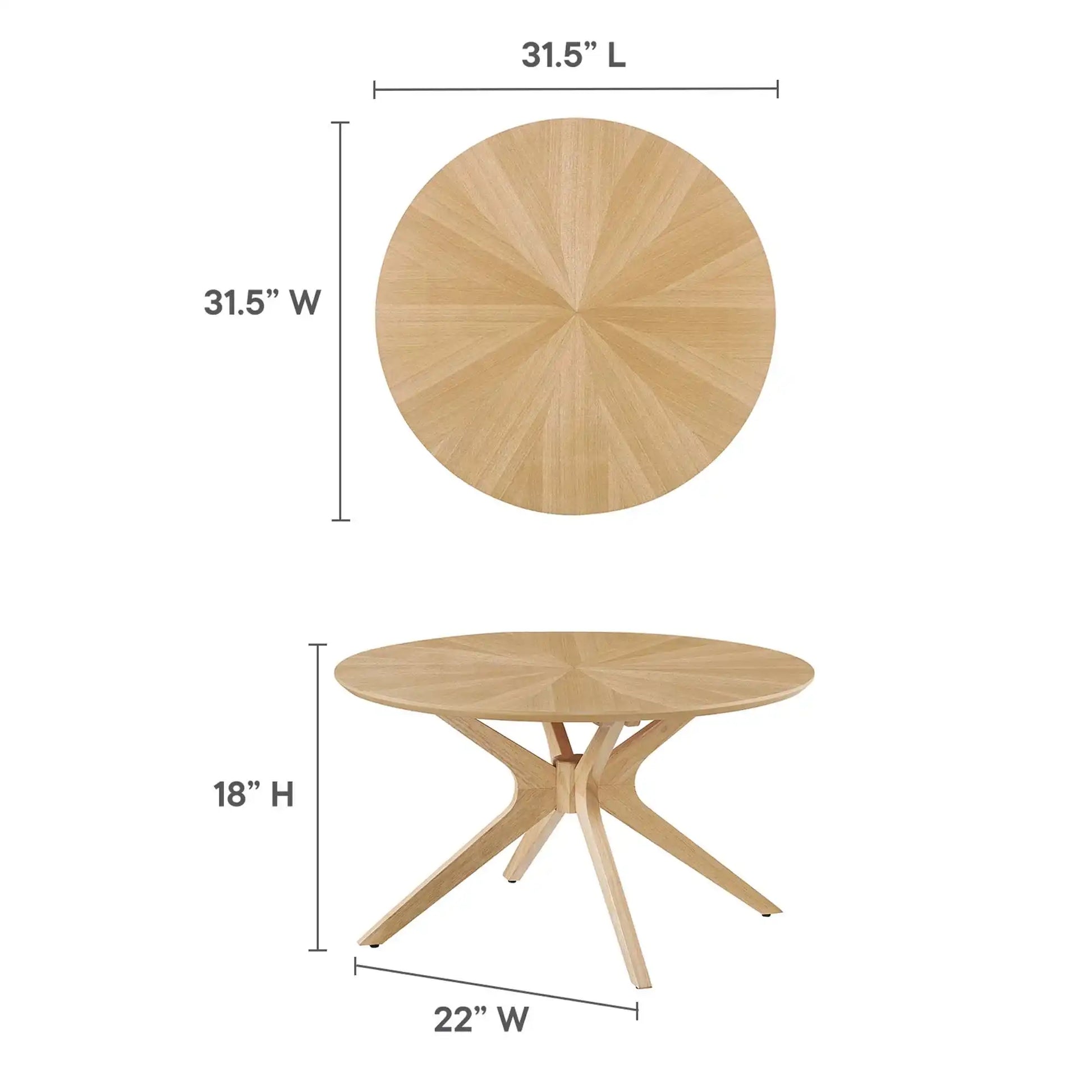 Crossroads Round Wood Coffee Table by Modway - Best Buy Furniture