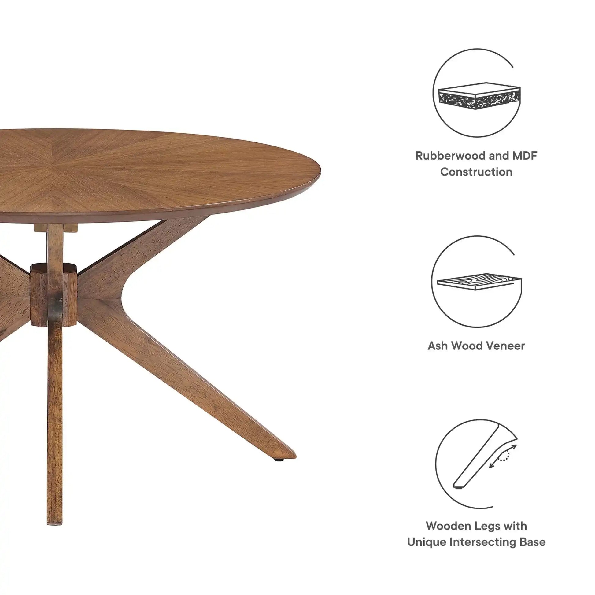 Crossroads Round Wood Coffee Table by Modway - Best Buy Furniture