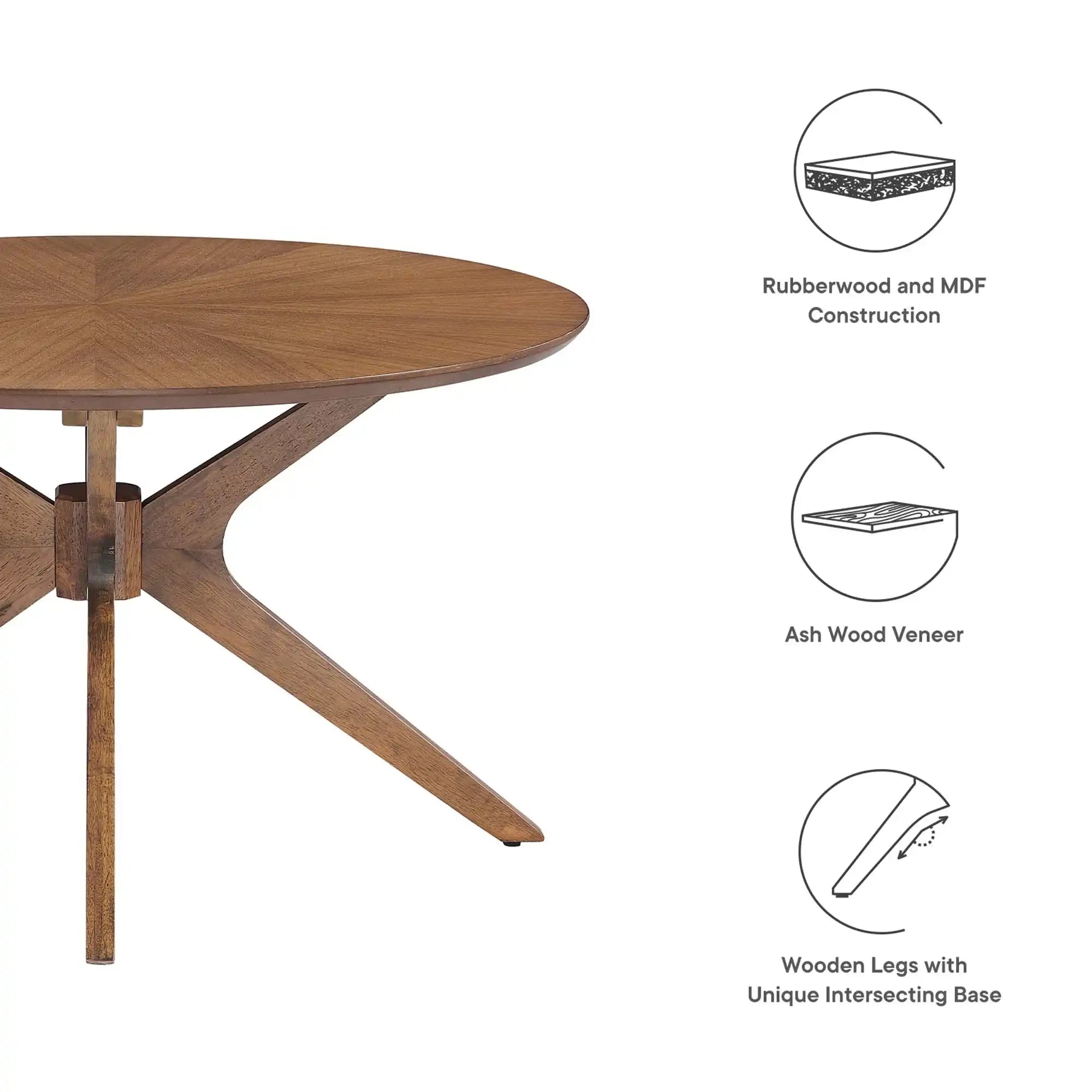 Crossroads Round Wood Coffee Table by Modway - Best Buy Furniture