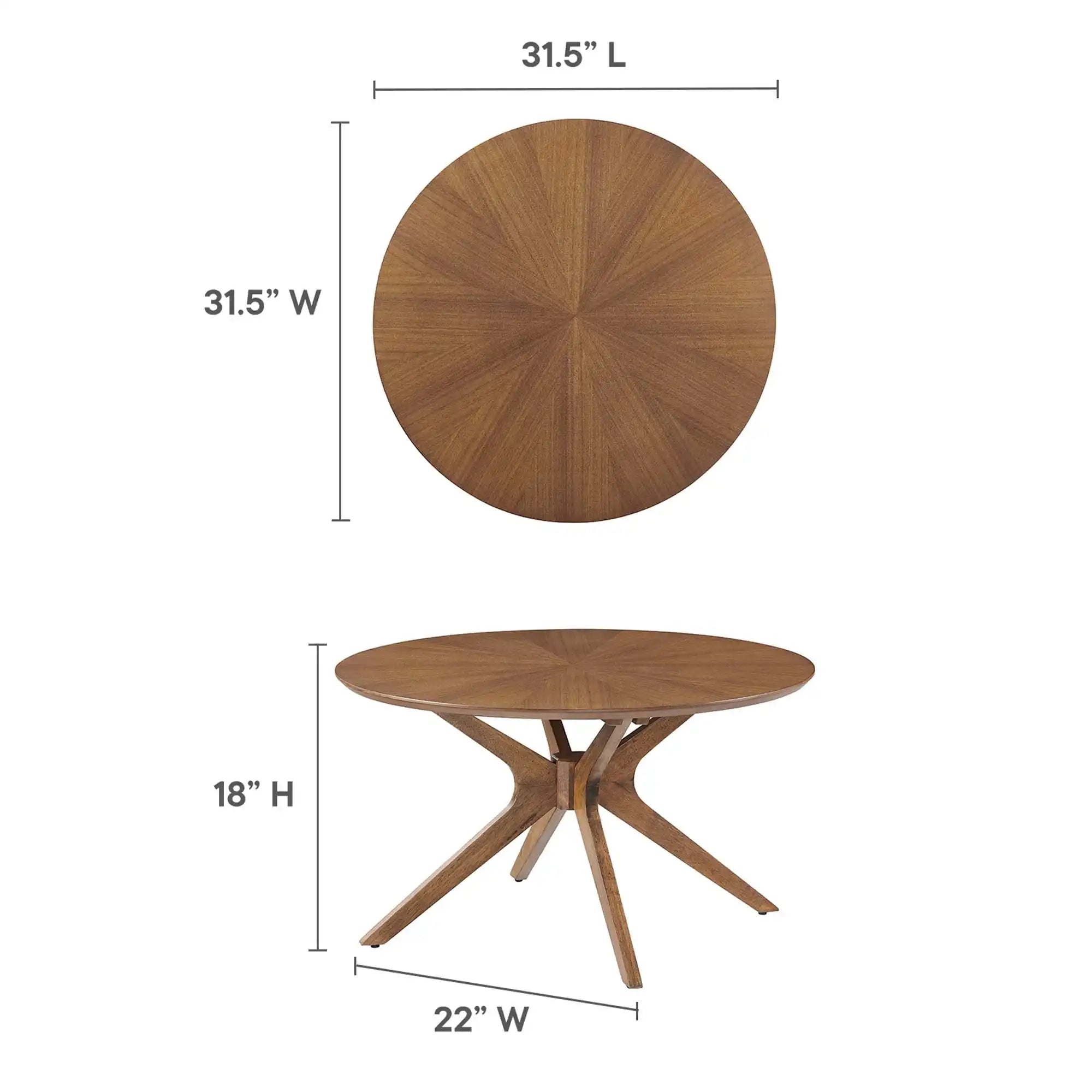 Crossroads Round Wood Coffee Table by Modway - Best Buy Furniture