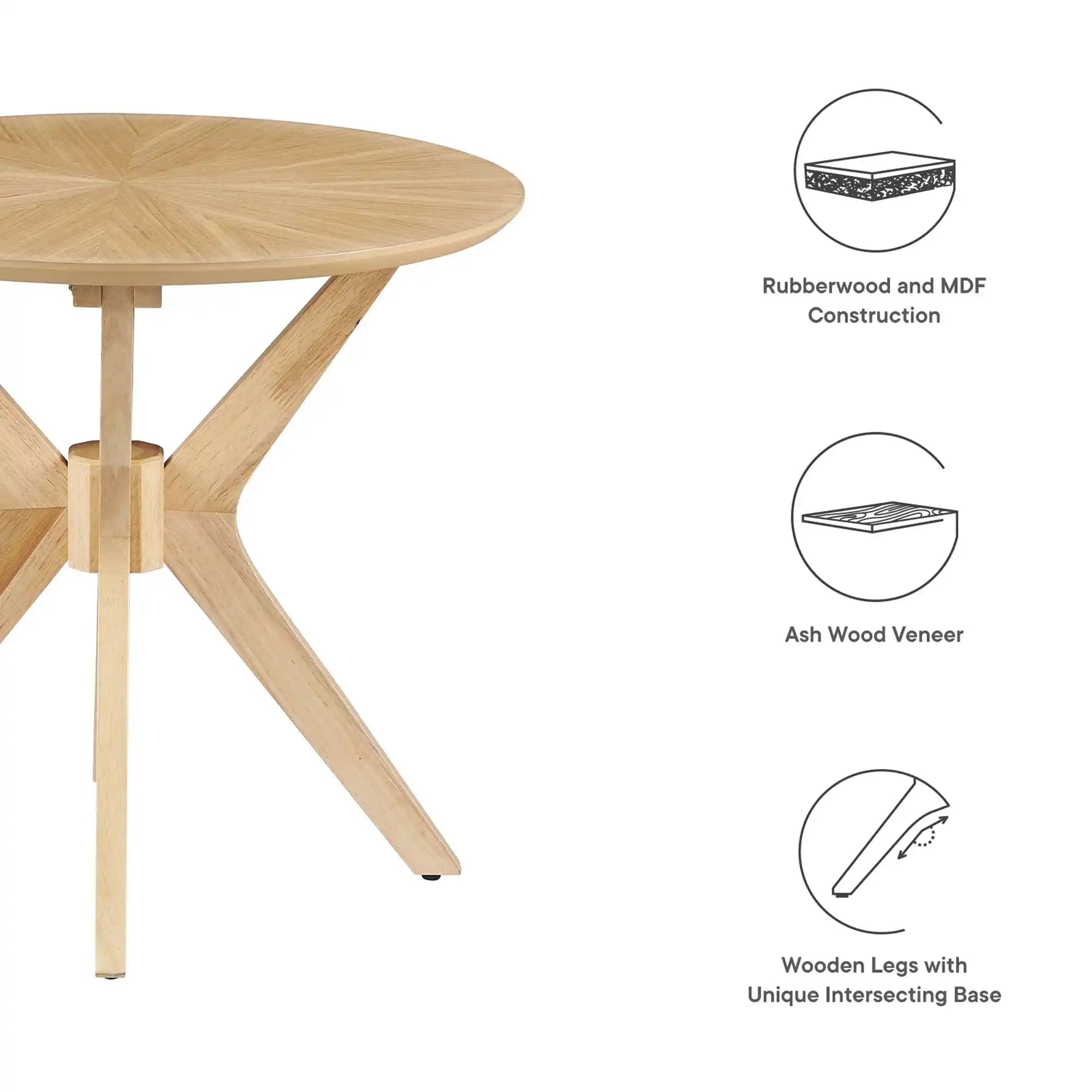 Crossroads 24� Round Wood Side Table by Modway - Best Buy Furniture