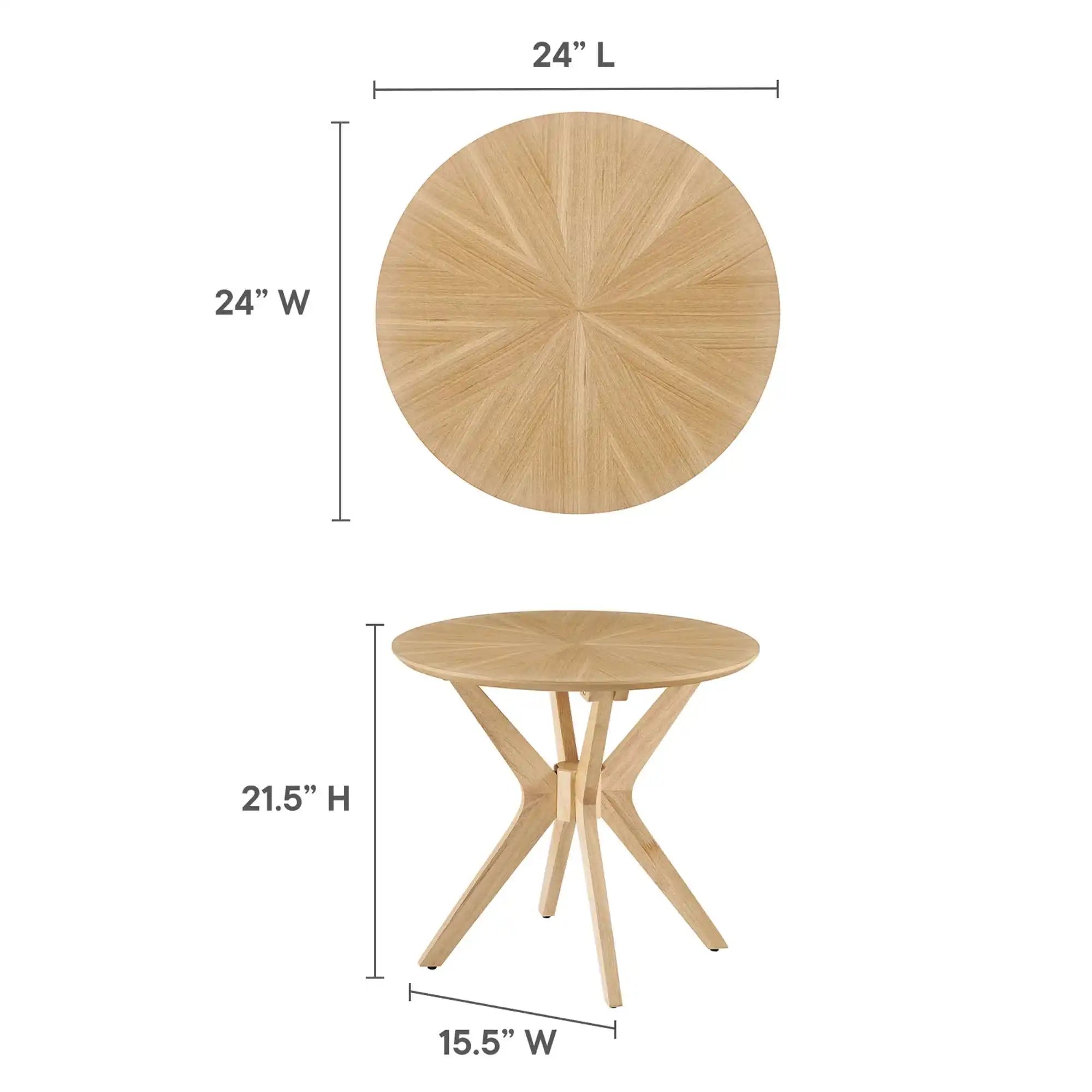 Crossroads 24� Round Wood Side Table by Modway - Best Buy Furniture