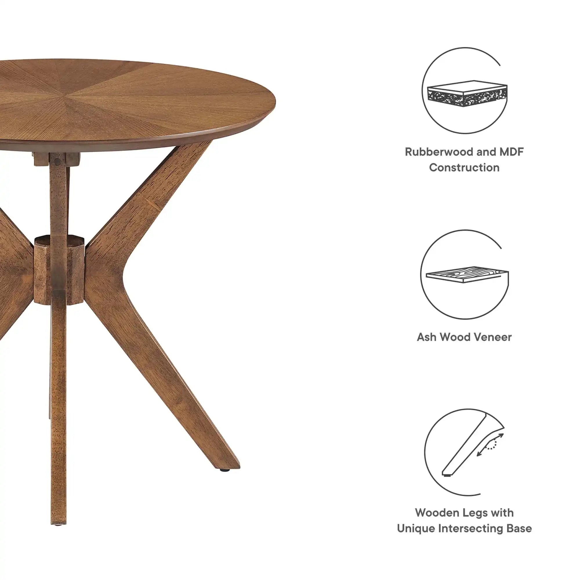 Crossroads 24� Round Wood Side Table by Modway - Best Buy Furniture