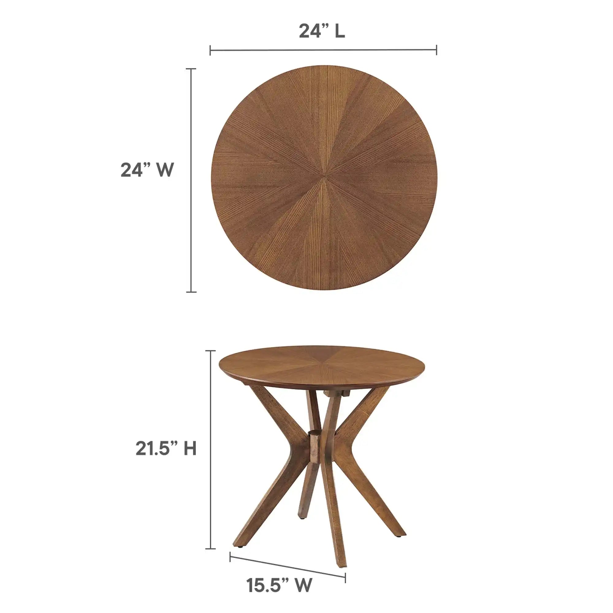 Crossroads 24� Round Wood Side Table by Modway - Best Buy Furniture