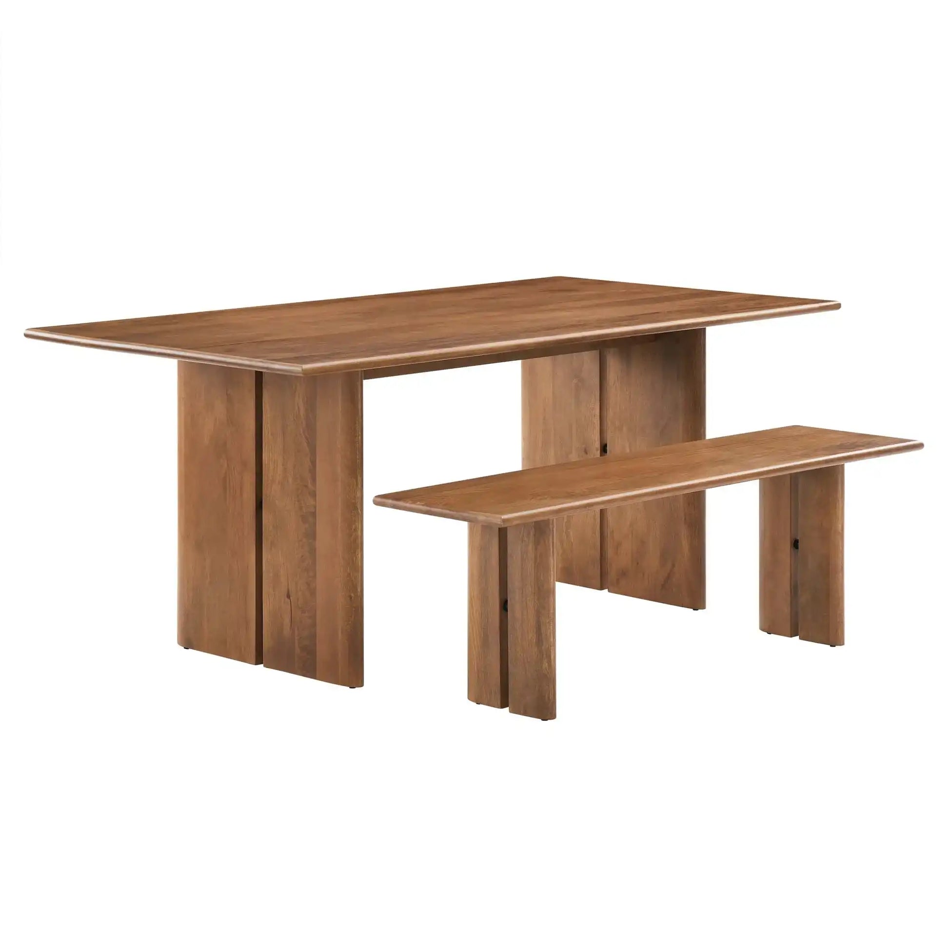 Amistad 72" Wood Dining Table and Bench Set by Modway - Best Buy Furniture