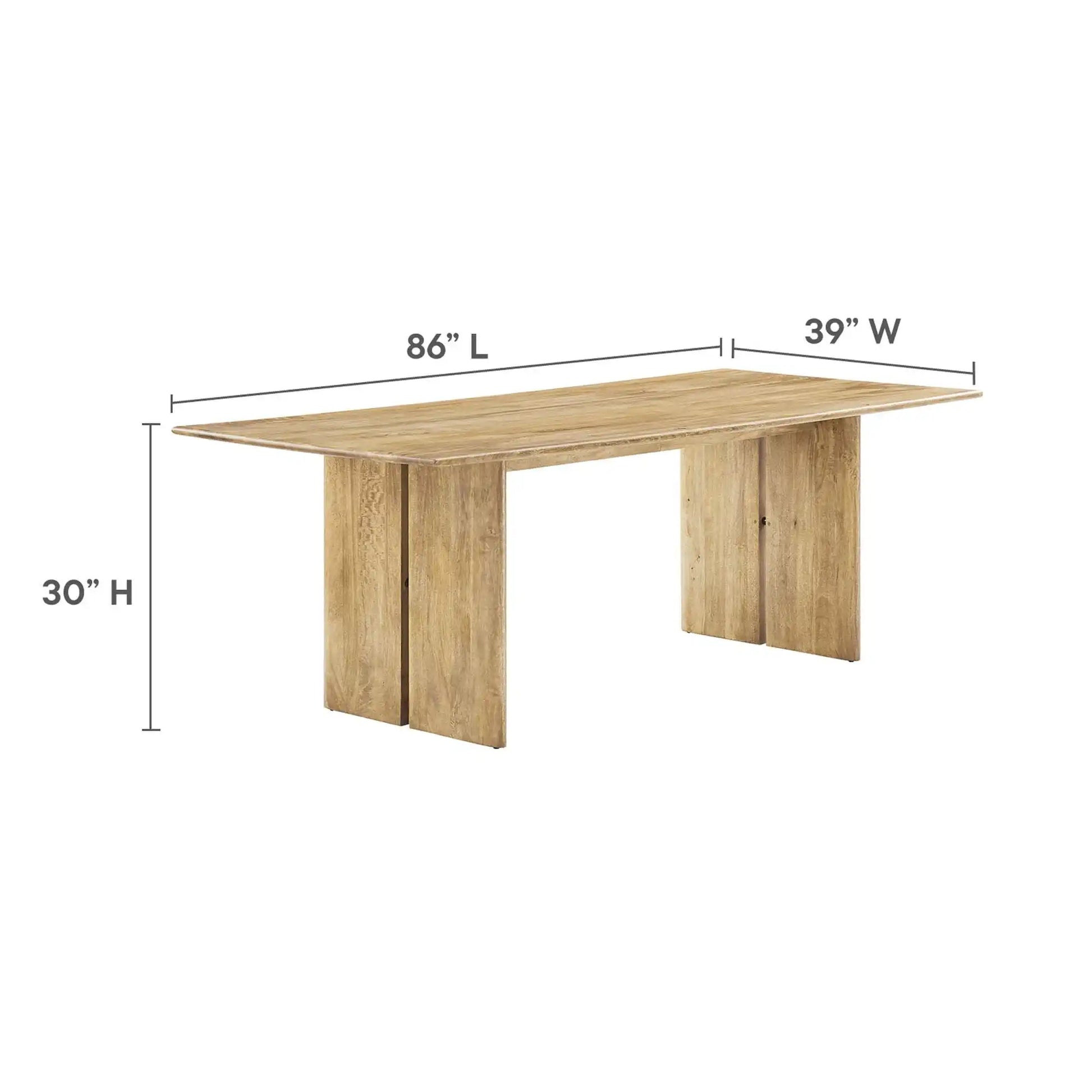 Amistad 86" Wood Dining Table and Bench Set by Modway - Best Buy Furniture