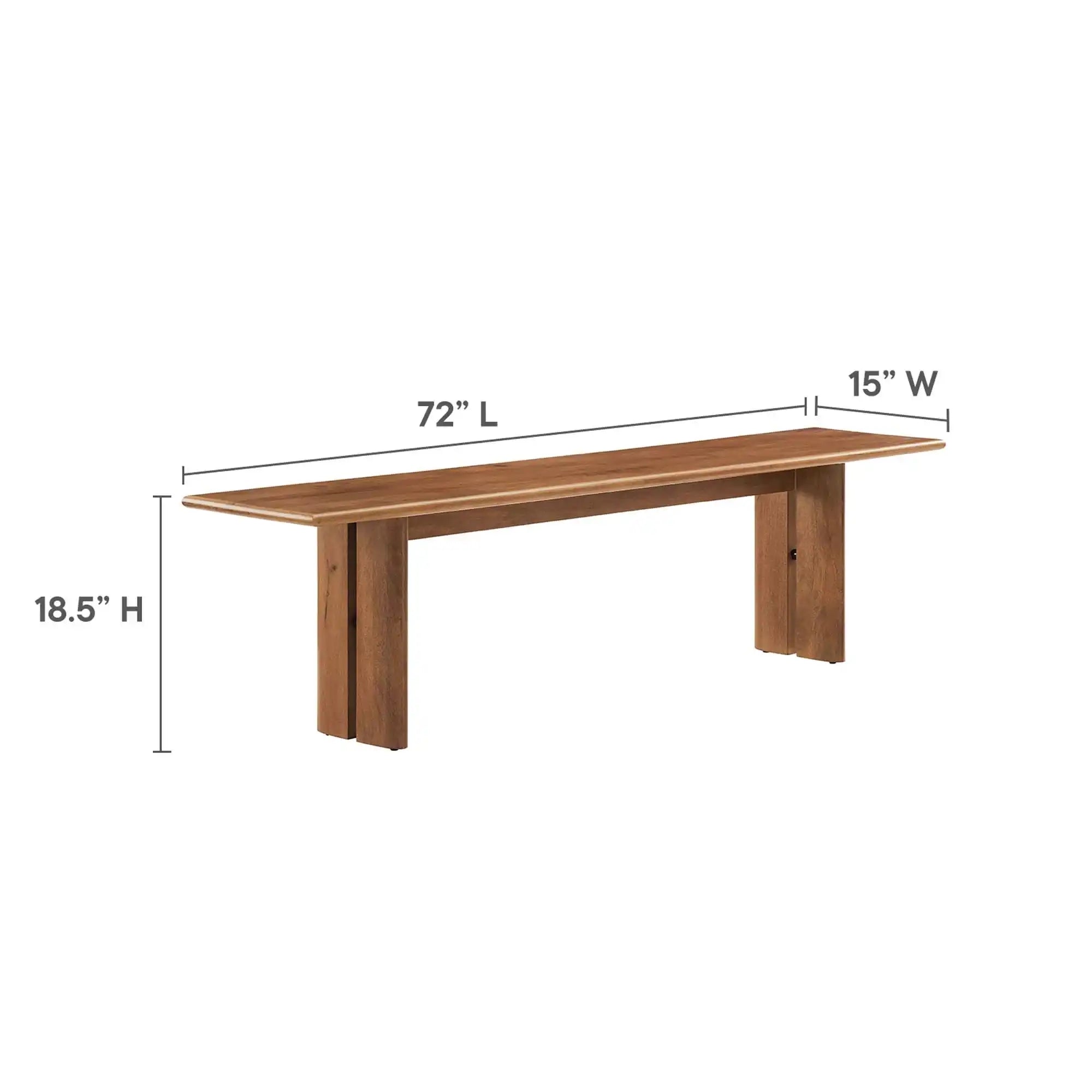 Amistad 86" Wood Dining Table and Bench Set by Modway - Best Buy Furniture