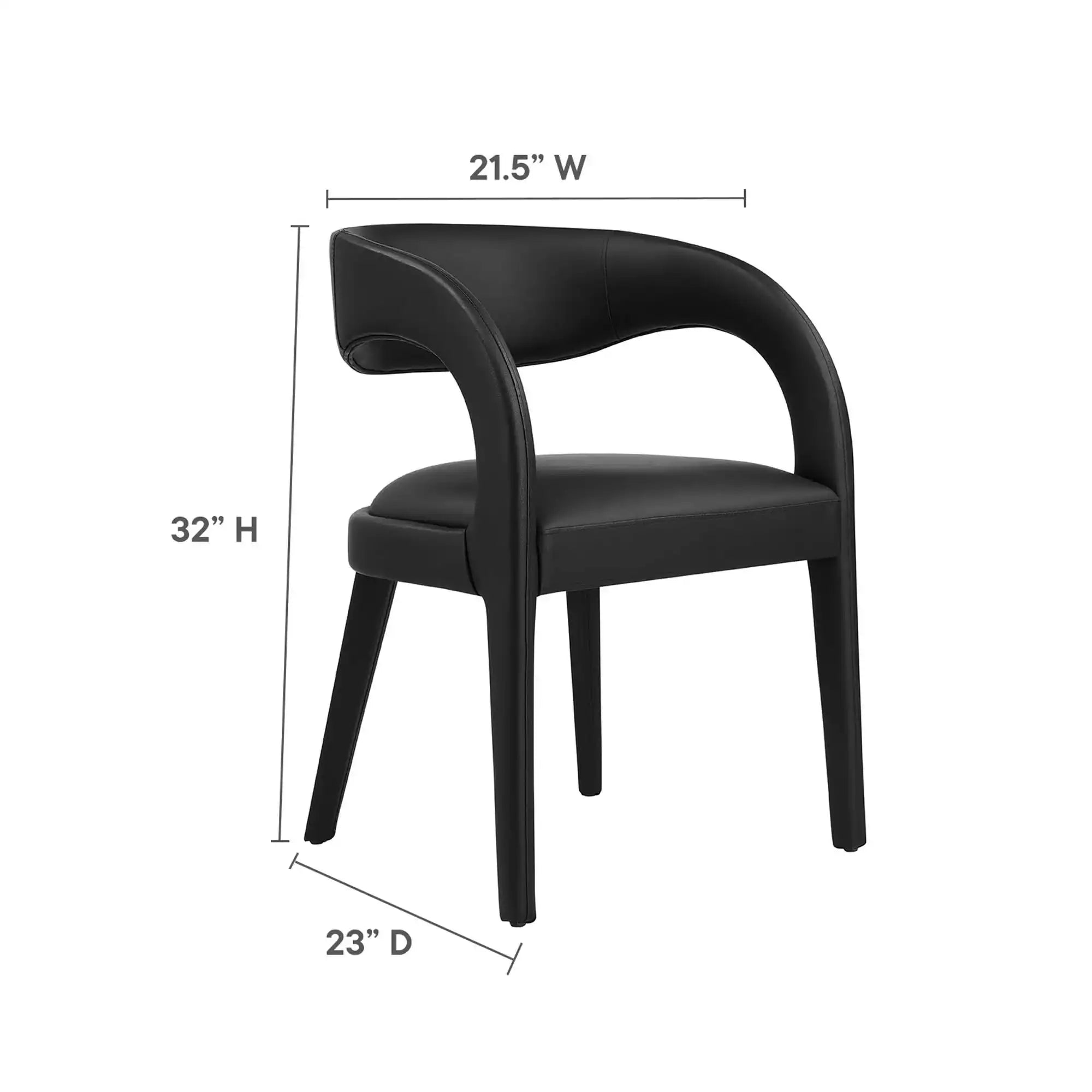 Pinnacle Vegan Leather Dining Chair Set of 2 by Modway - Best Buy Furniture