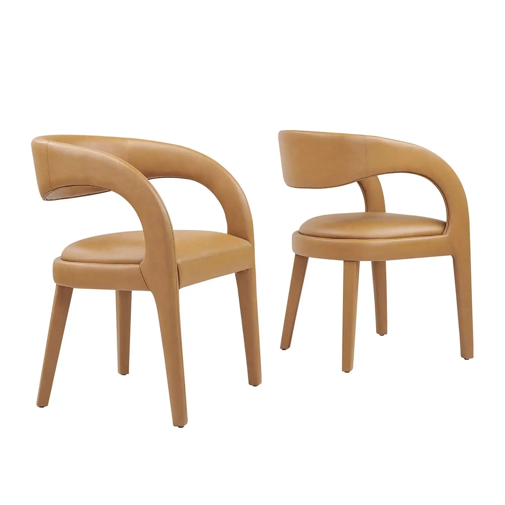 Pinnacle Vegan Leather Dining Chair Set of 2 by Modway - Best Buy Furniture