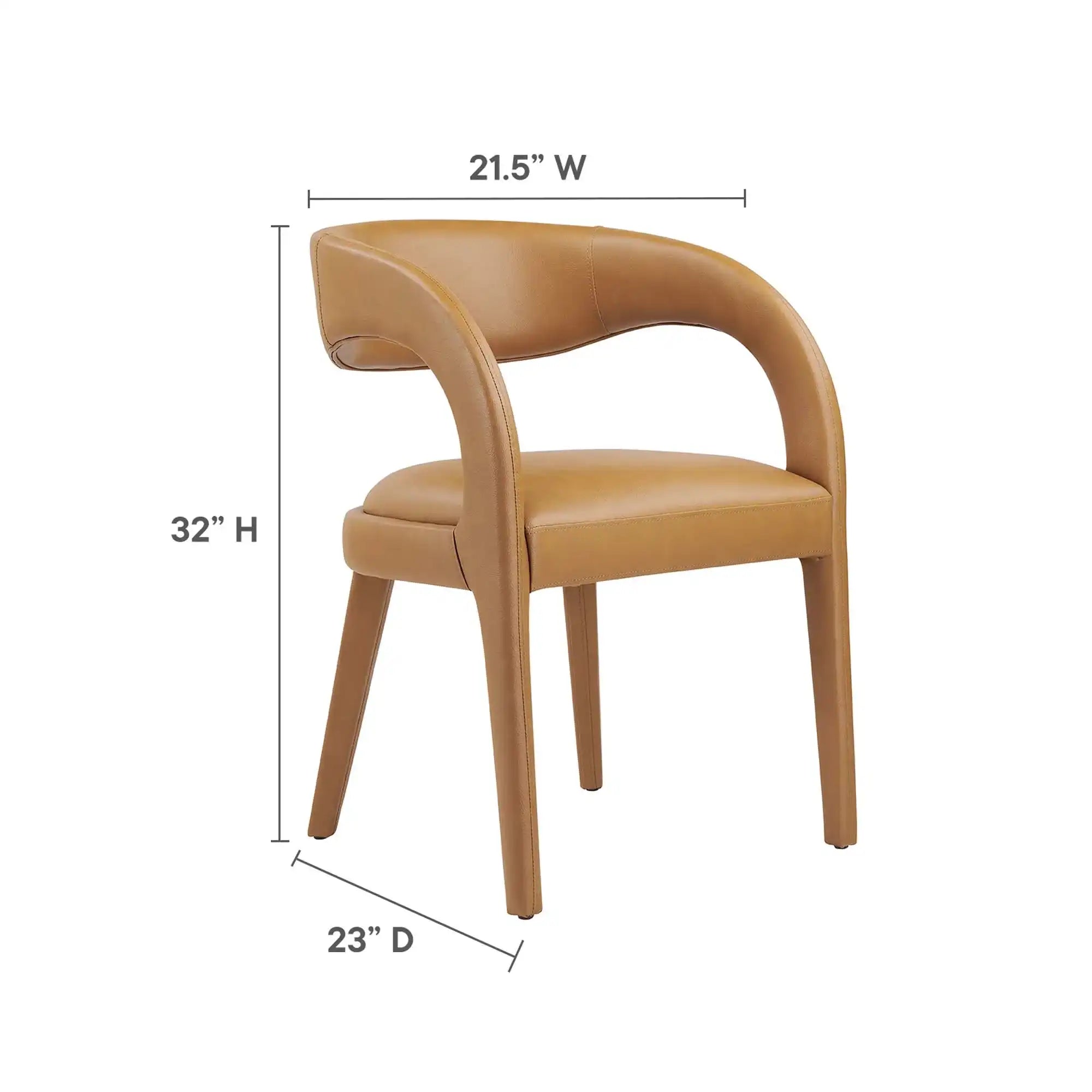 Pinnacle Vegan Leather Dining Chair Set of 2 by Modway - Best Buy Furniture