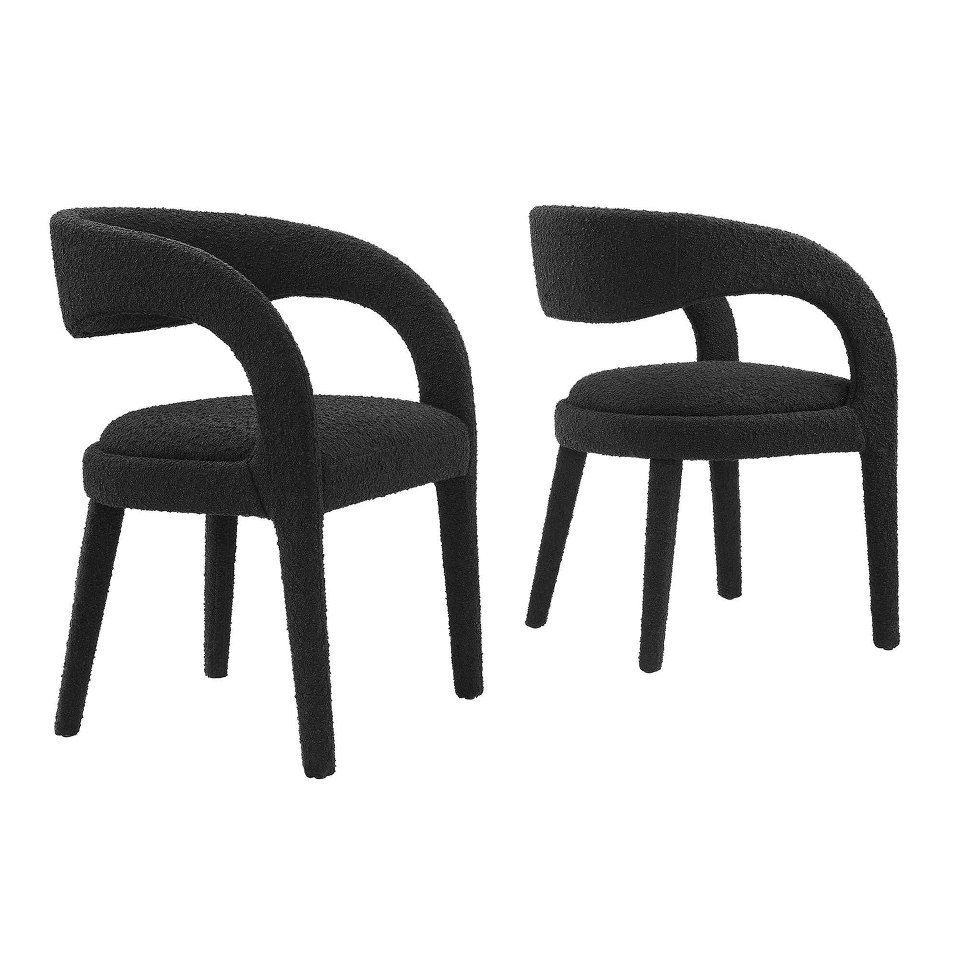 Pinnacle Boucle Upholstered Dining Chair Set of 2 by Modway - Best Buy Furniture