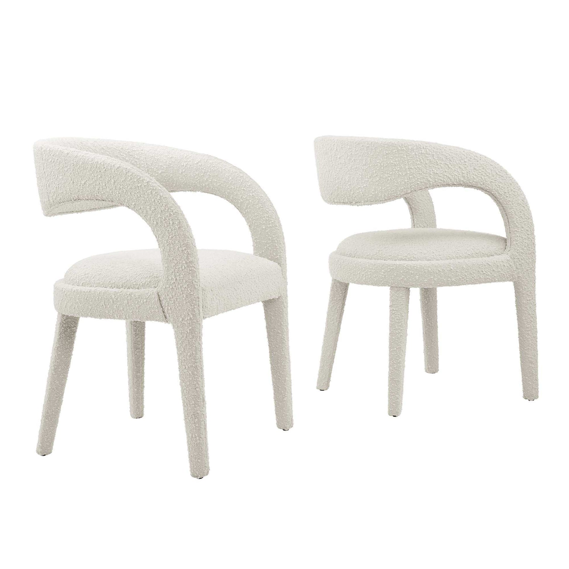 Pinnacle Boucle Upholstered Dining Chair Set of 2 by Modway - Best Buy Furniture