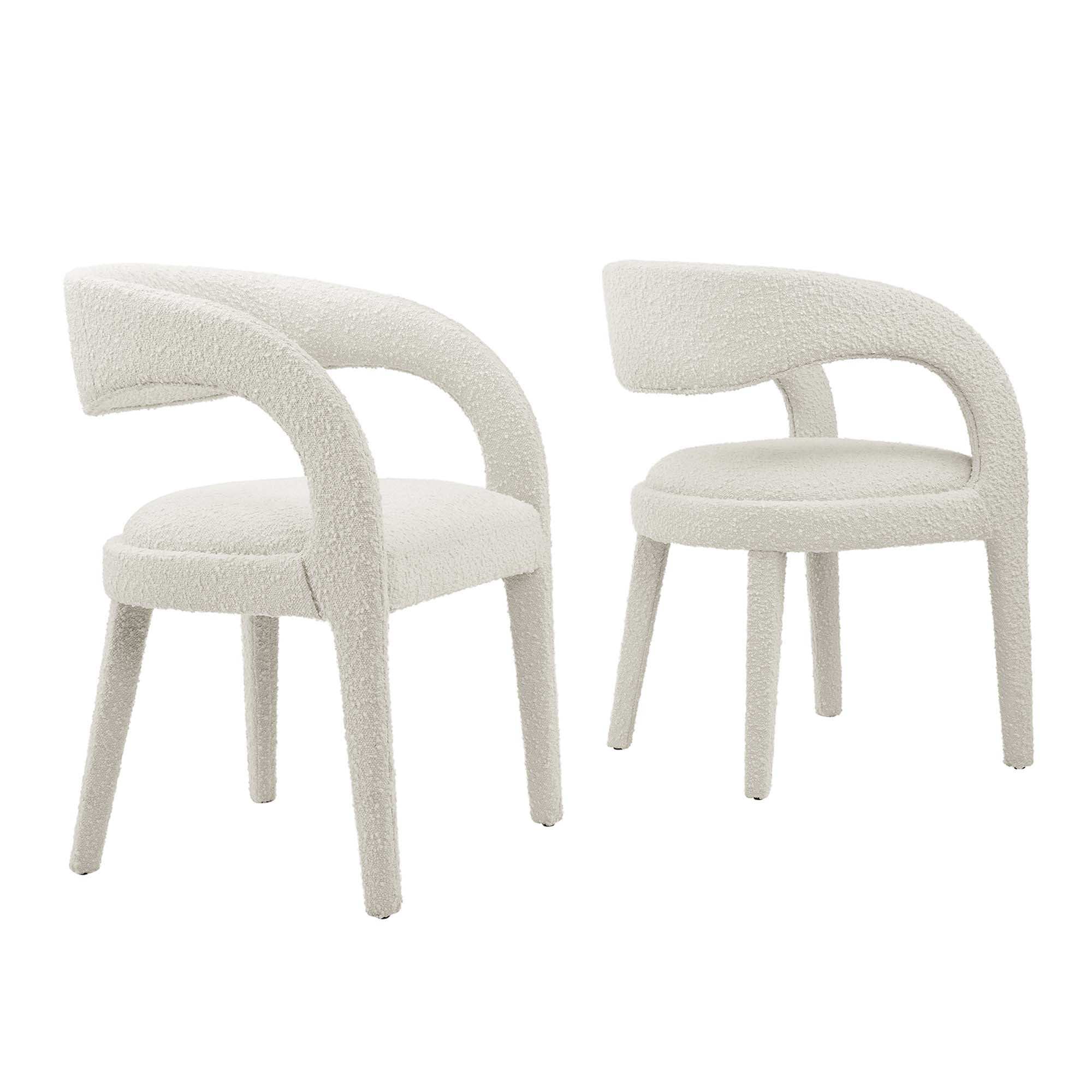 Pinnacle Boucle Upholstered Dining Chair Set of 2 by Modway - Best Buy Furniture