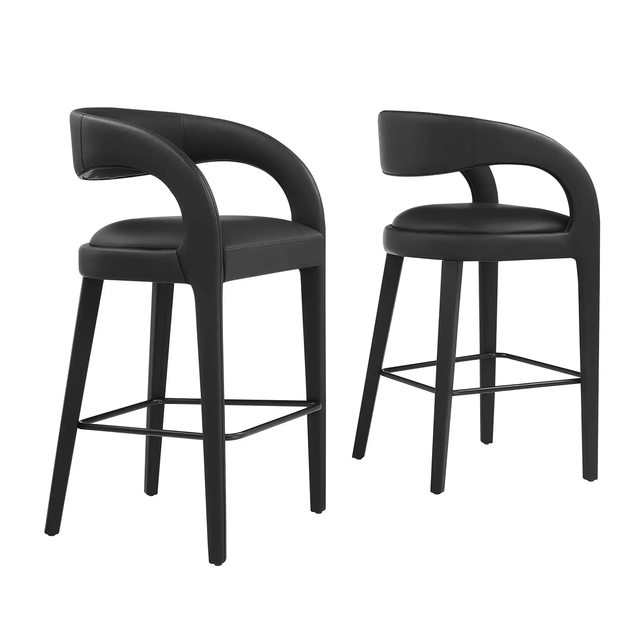 Pinnacle Vegan Leather Bar Stool Set of 2 by Modway - Best Buy Furniture