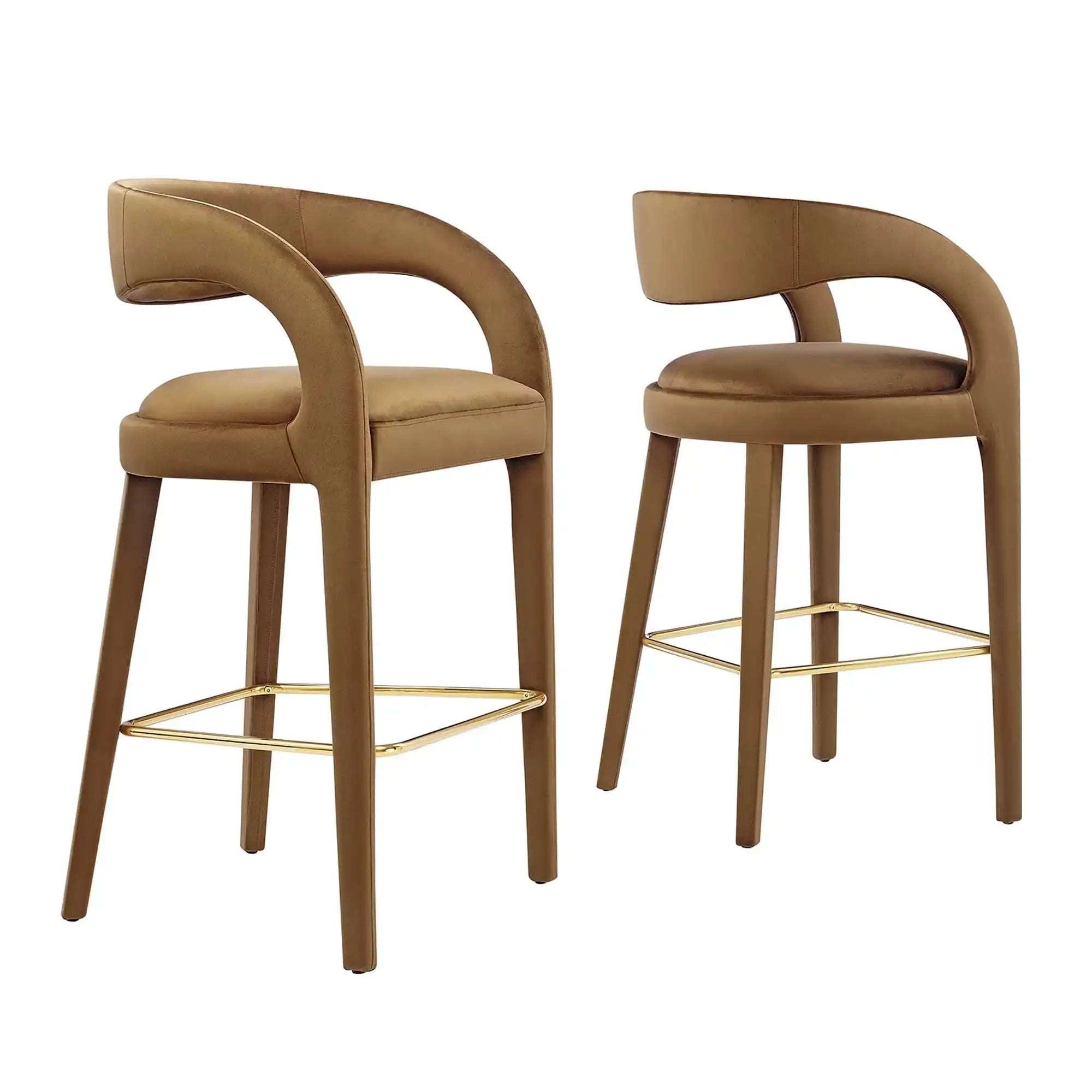 Pinnacle Performance Velvet Bar Stool Set of 2 by Modway - Best Buy Furniture