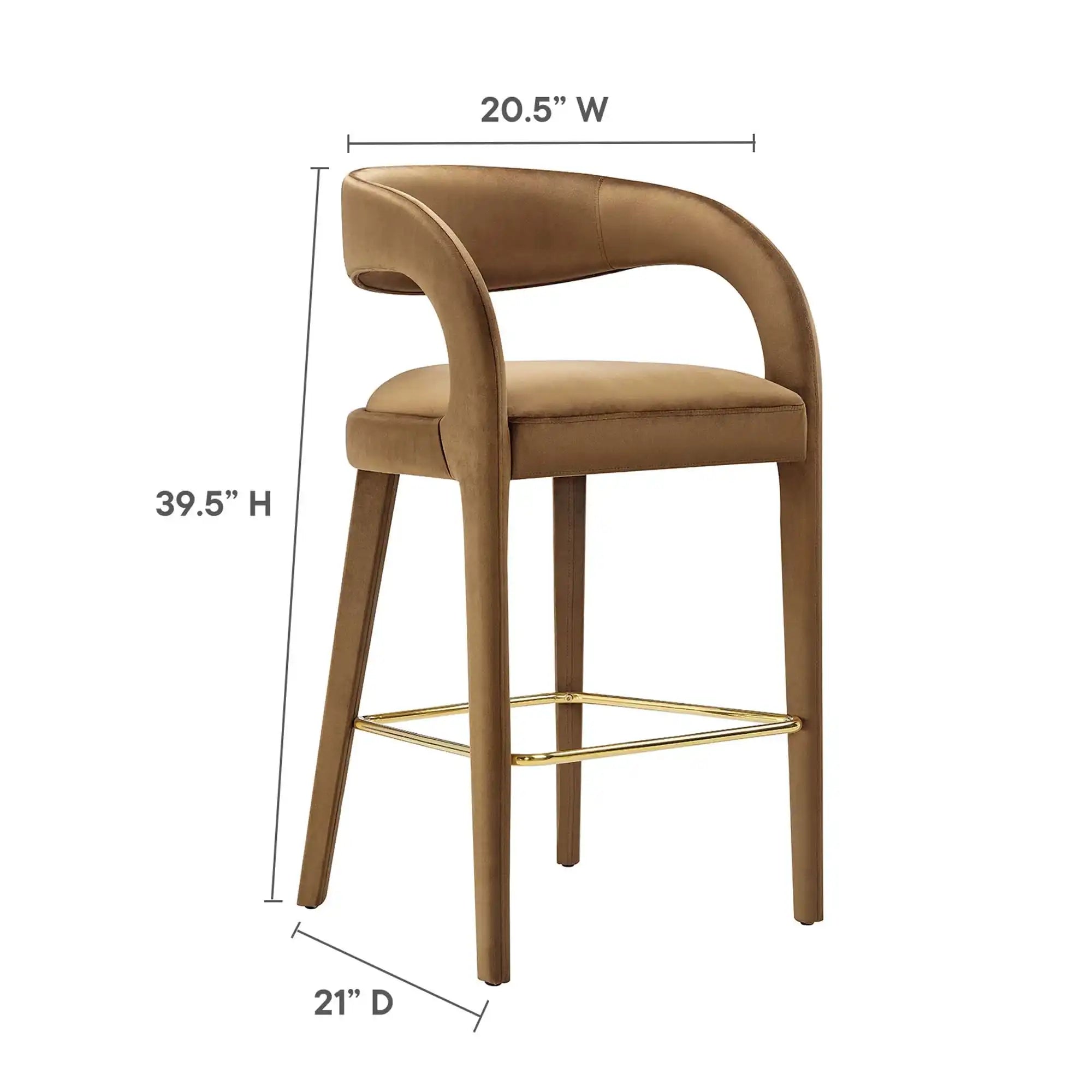 Pinnacle Performance Velvet Bar Stool Set of 2 by Modway - Best Buy Furniture