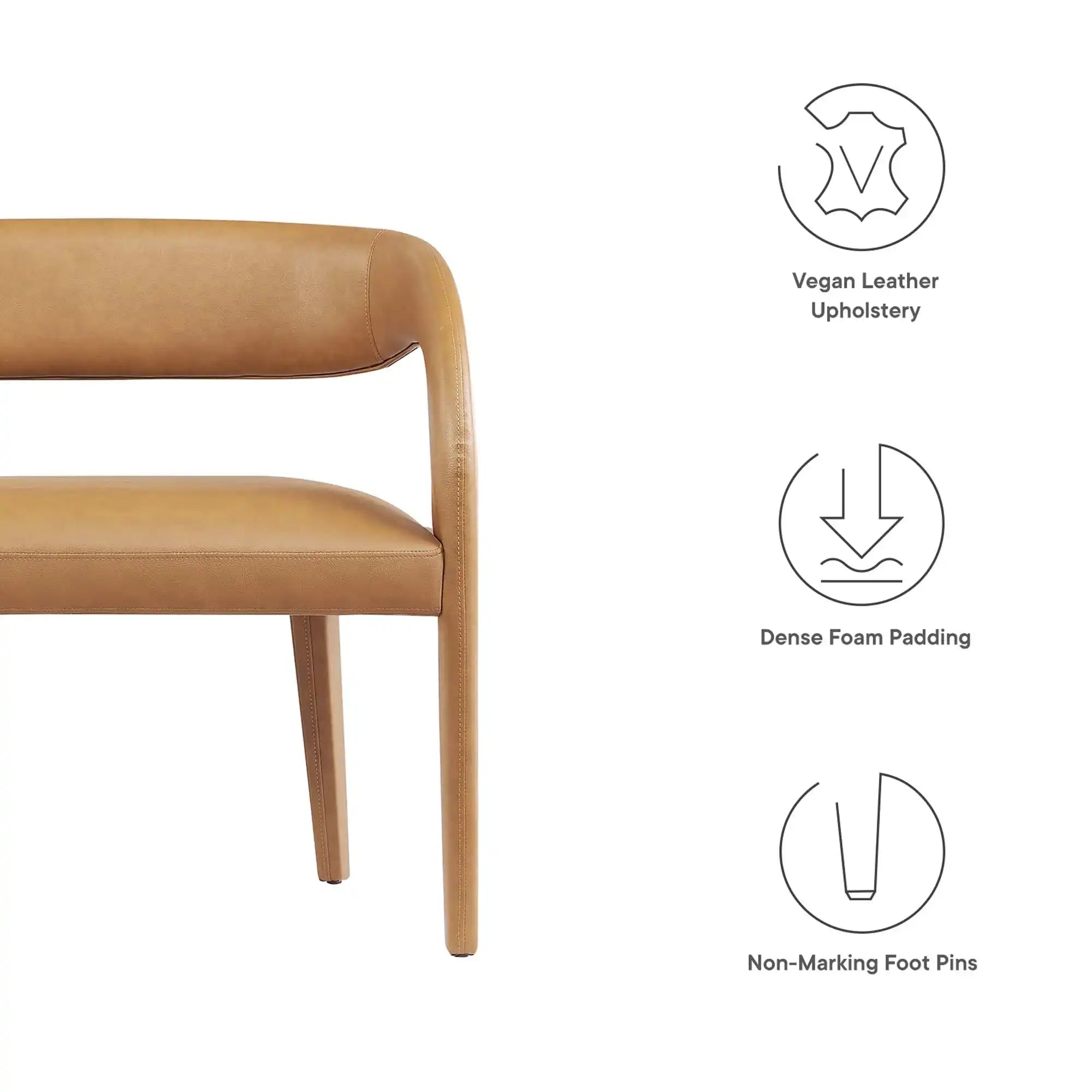 Pinnacle Vegan Leather Accent Bench by Modway - Best Buy Furniture