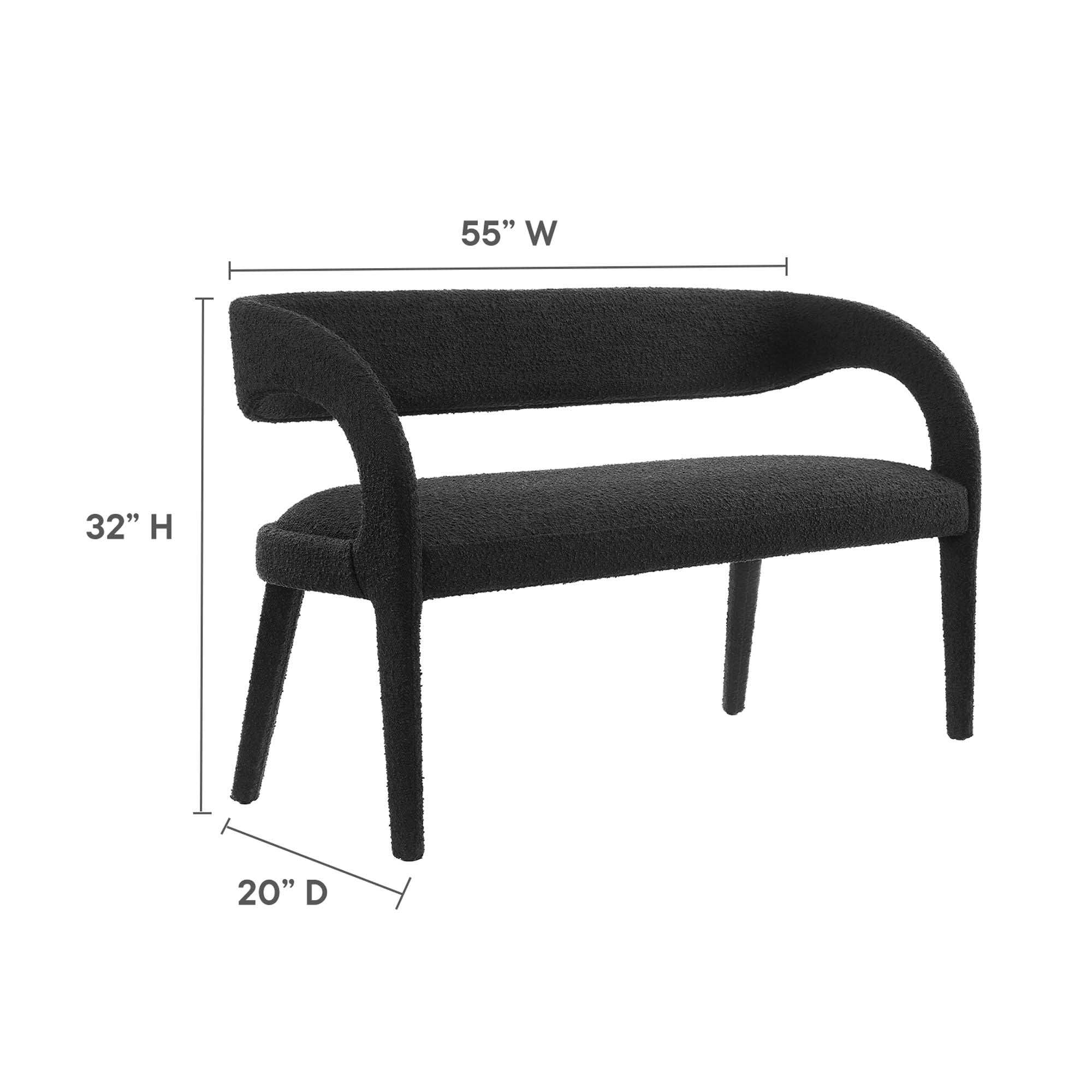 Pinnacle Boucle Fabric Accent Bench by Modway - Best Buy Furniture