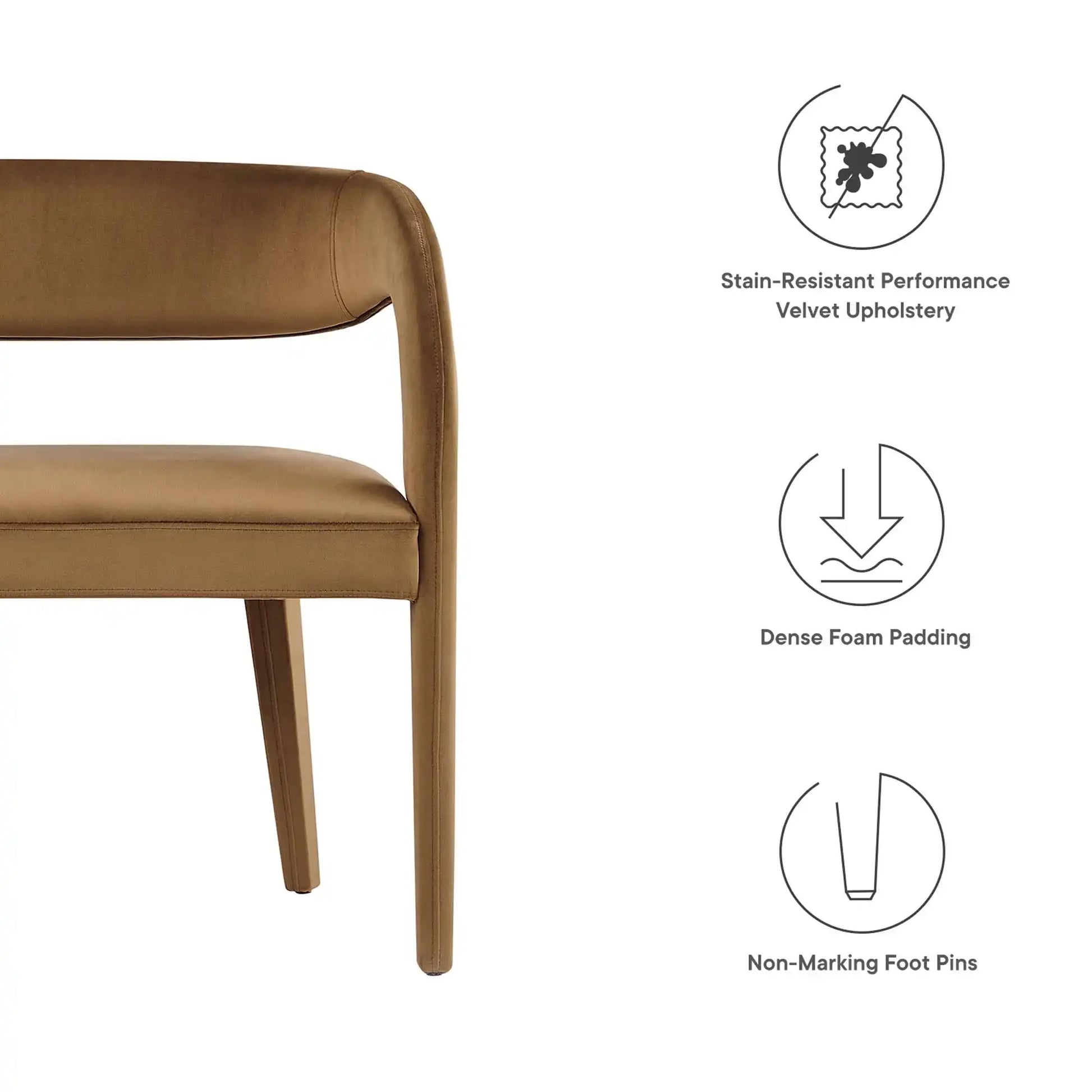 Pinnacle Performance Velvet Accent Bench by Modway - Best Buy Furniture