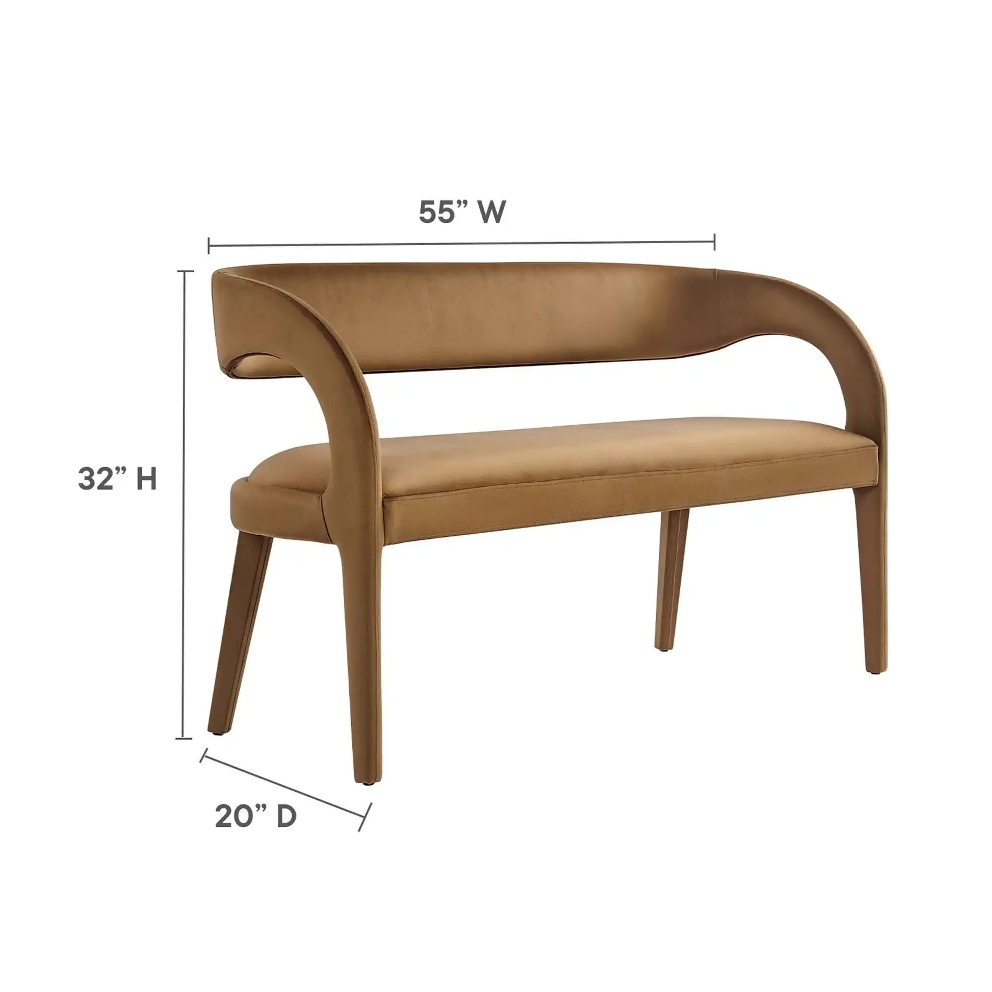 Pinnacle Performance Velvet Accent Bench by Modway - Best Buy Furniture