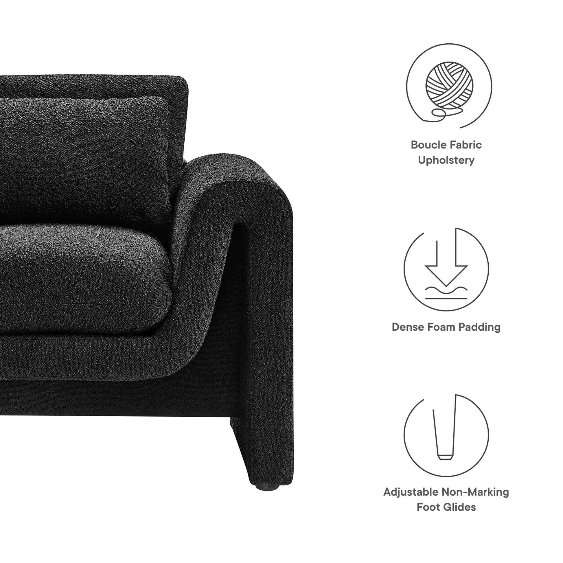 Waverly Boucle Upholstered Armchair by Modway - Best Buy Furniture