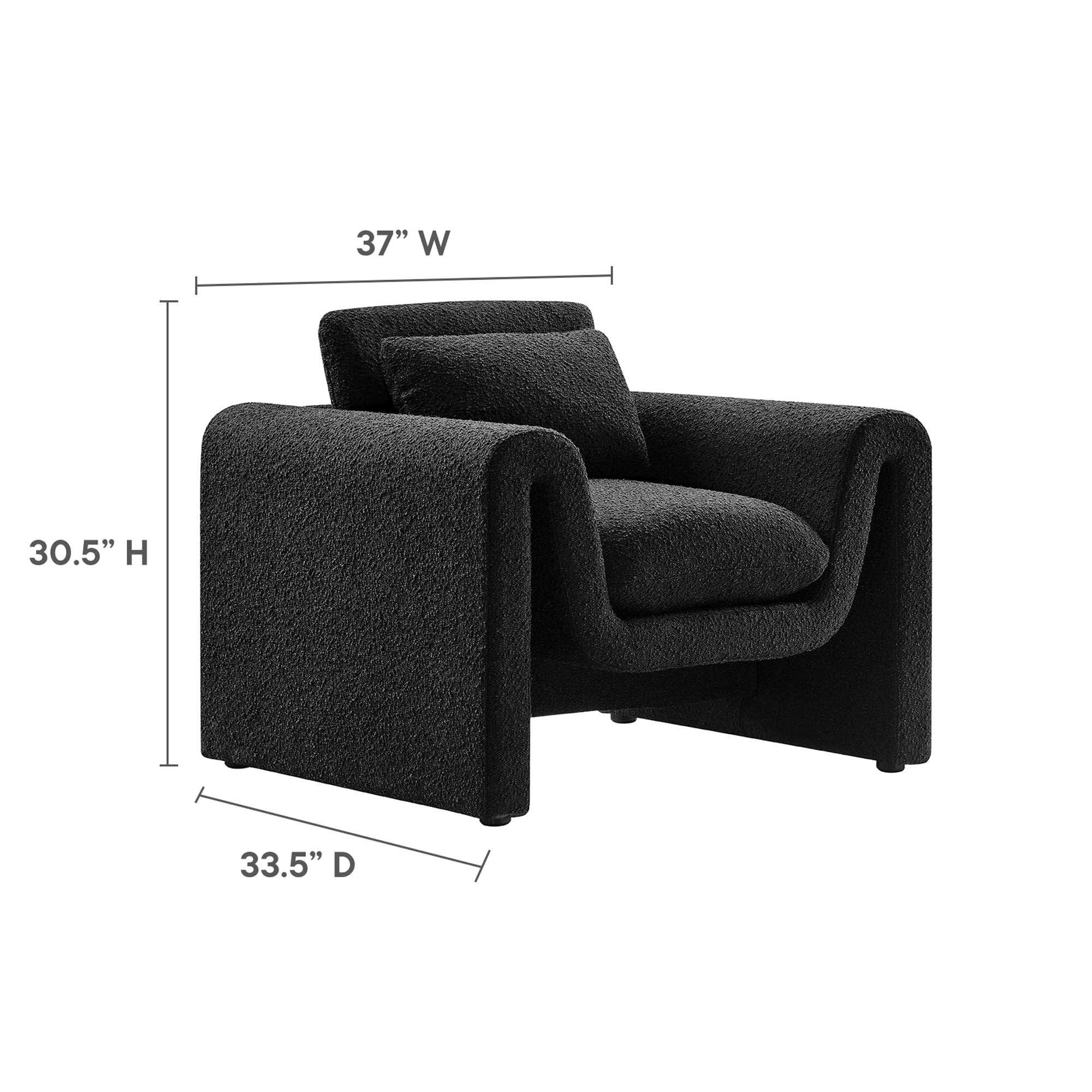 Waverly Boucle Upholstered Armchair by Modway - Best Buy Furniture