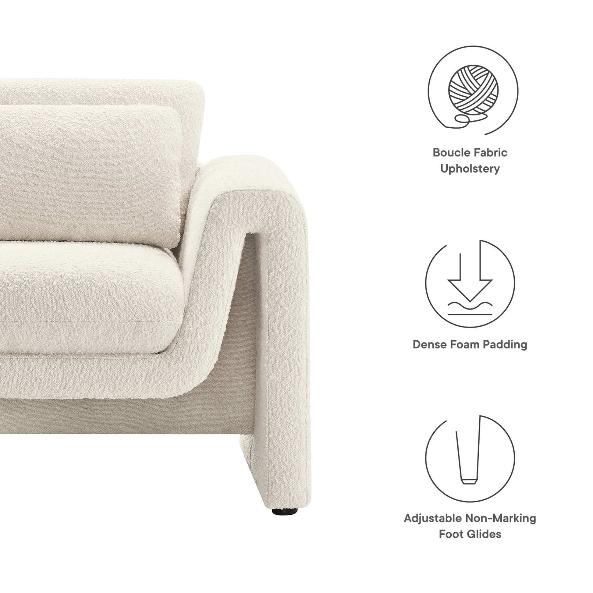 Waverly Boucle Upholstered Armchair by Modway - Best Buy Furniture