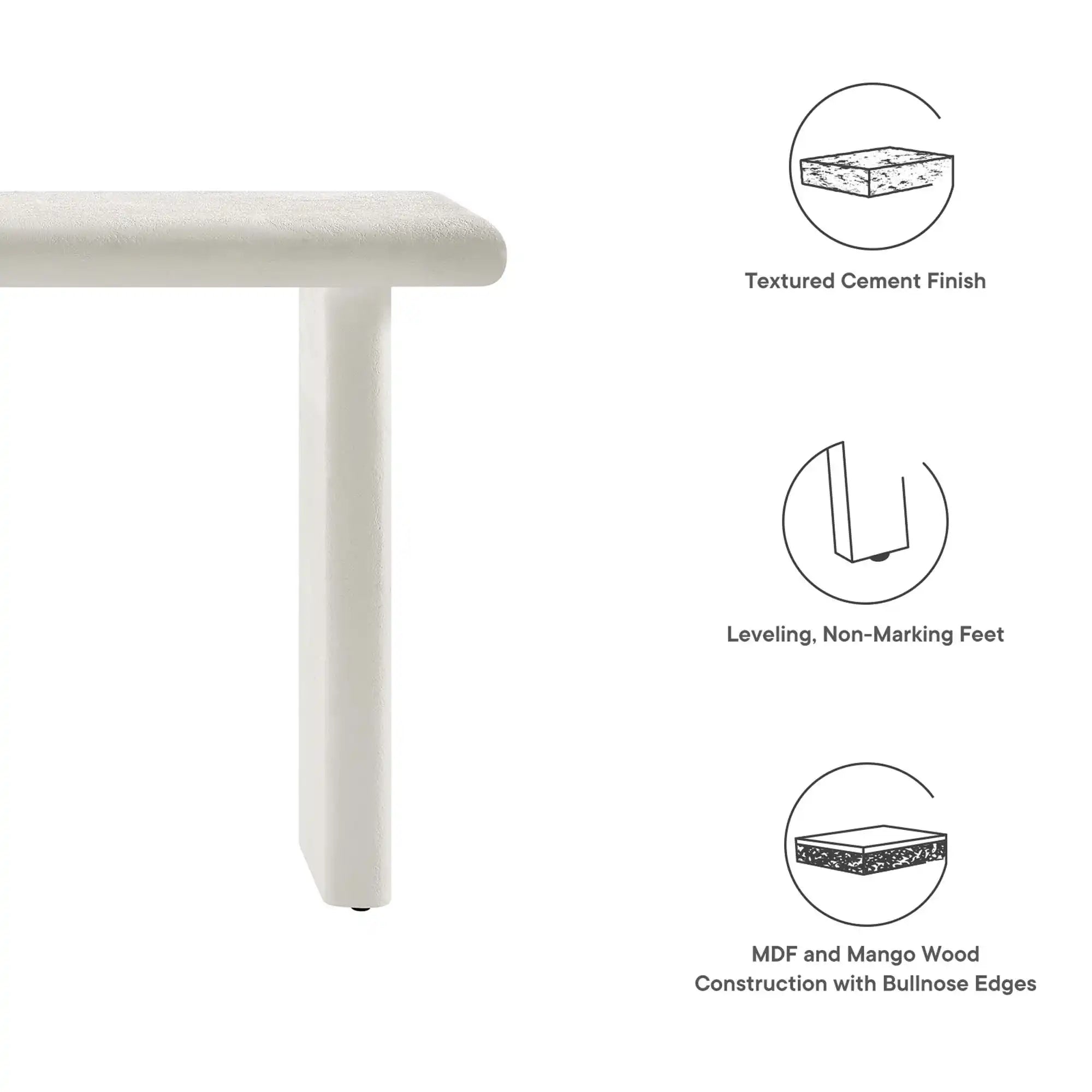 Relic Concrete Textured Console Table by Modway - Best Buy Furniture