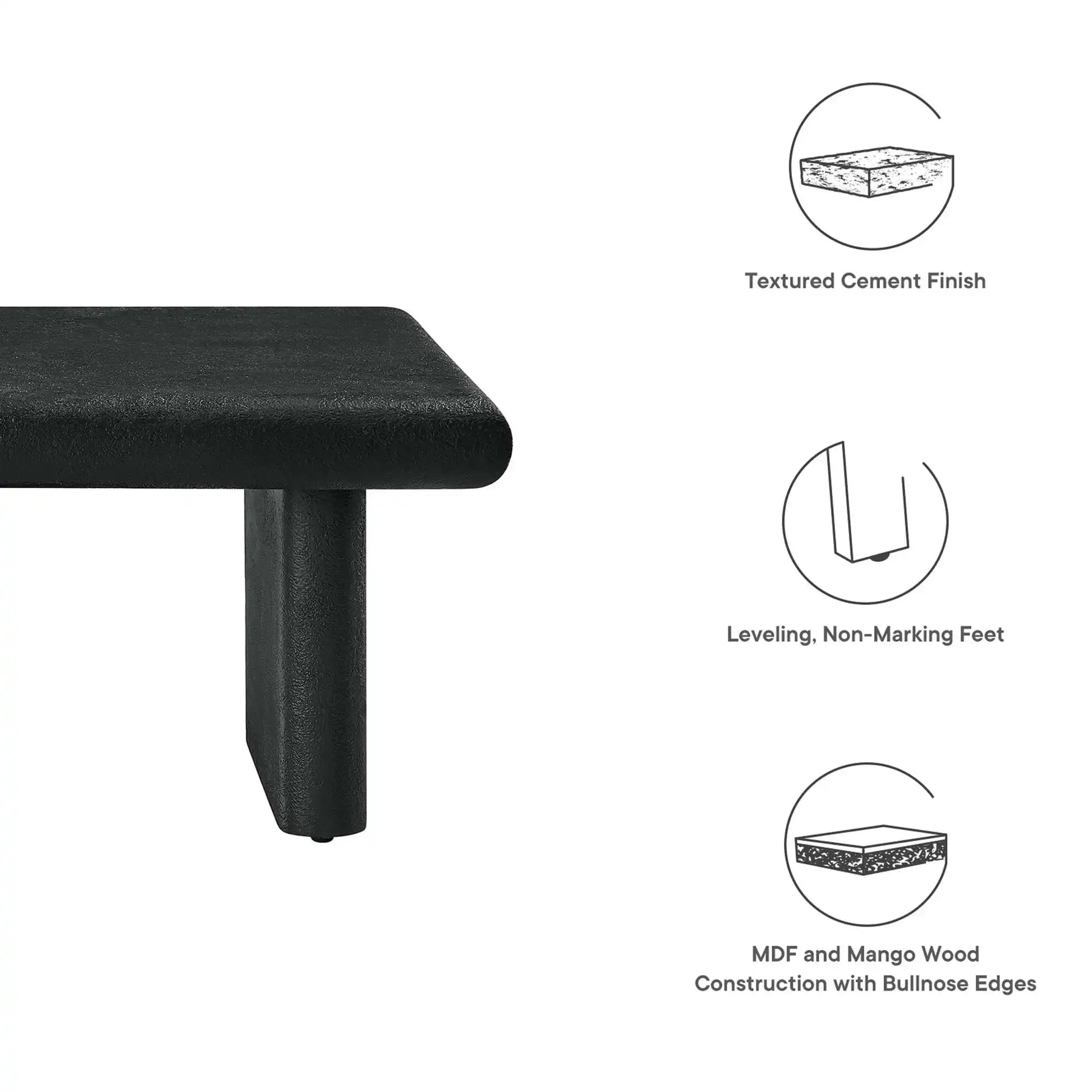 Relic Concrete Textured Coffee Table by Modway - Best Buy Furniture