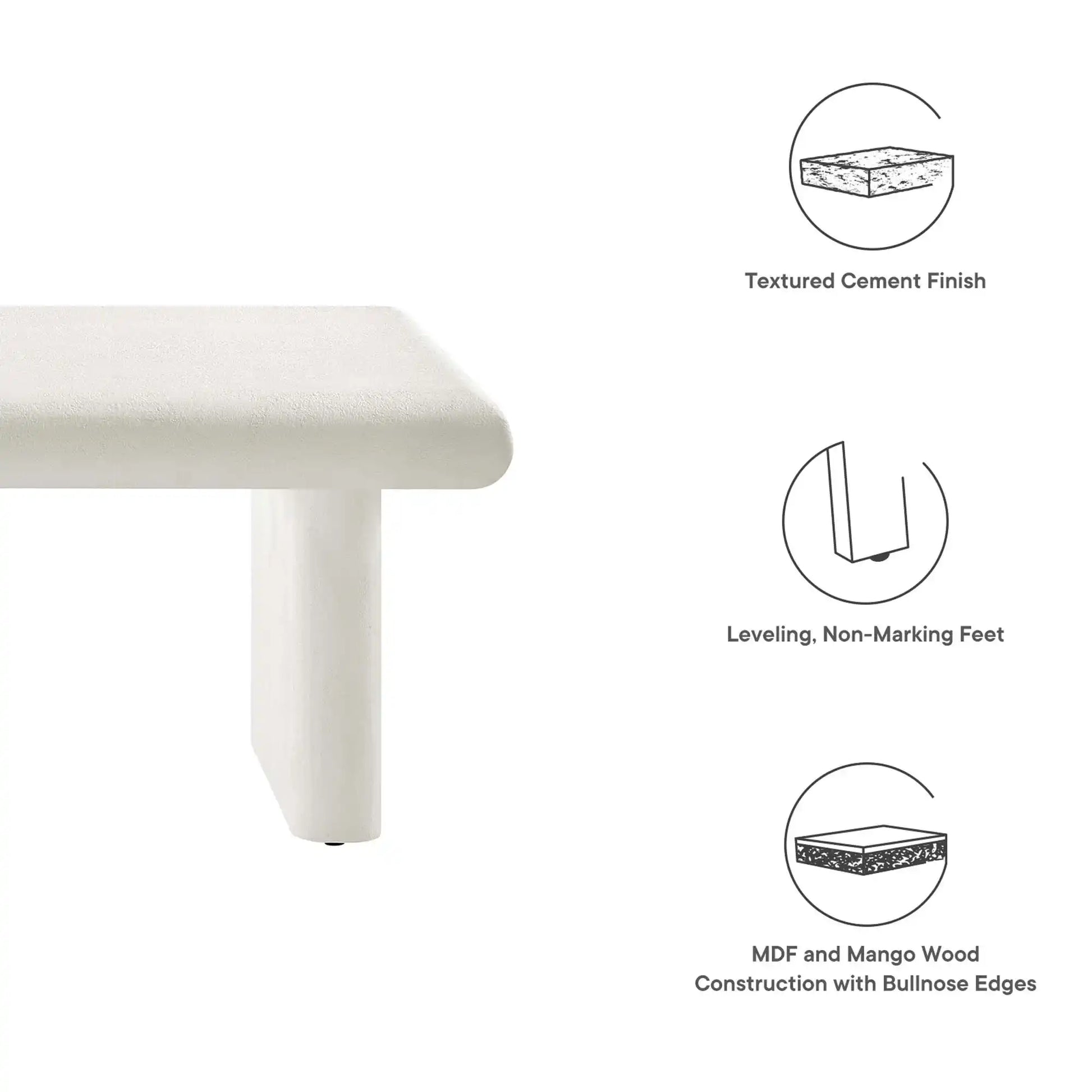 Relic Concrete Textured Coffee Table by Modway - Best Buy Furniture