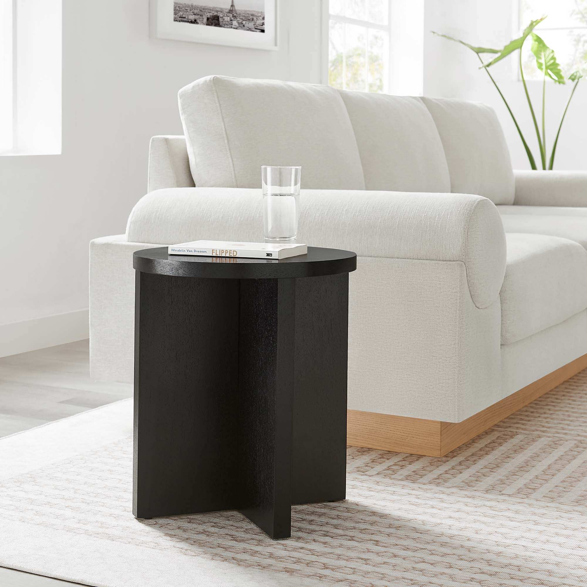 Silas Round Wood Side Table by Modway - Best Buy Furniture
