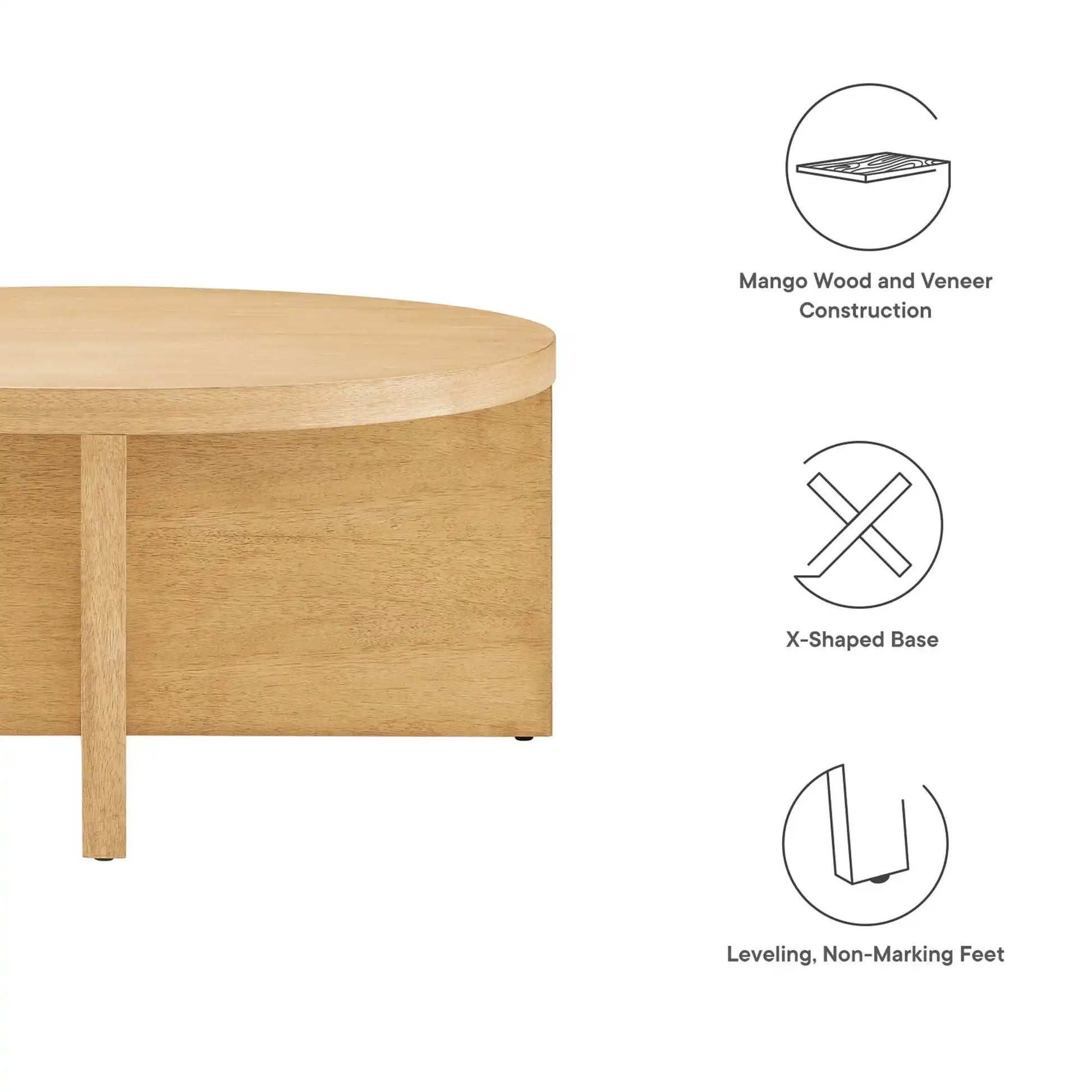 Silas Round Wood Coffee Table by Modway - Best Buy Furniture