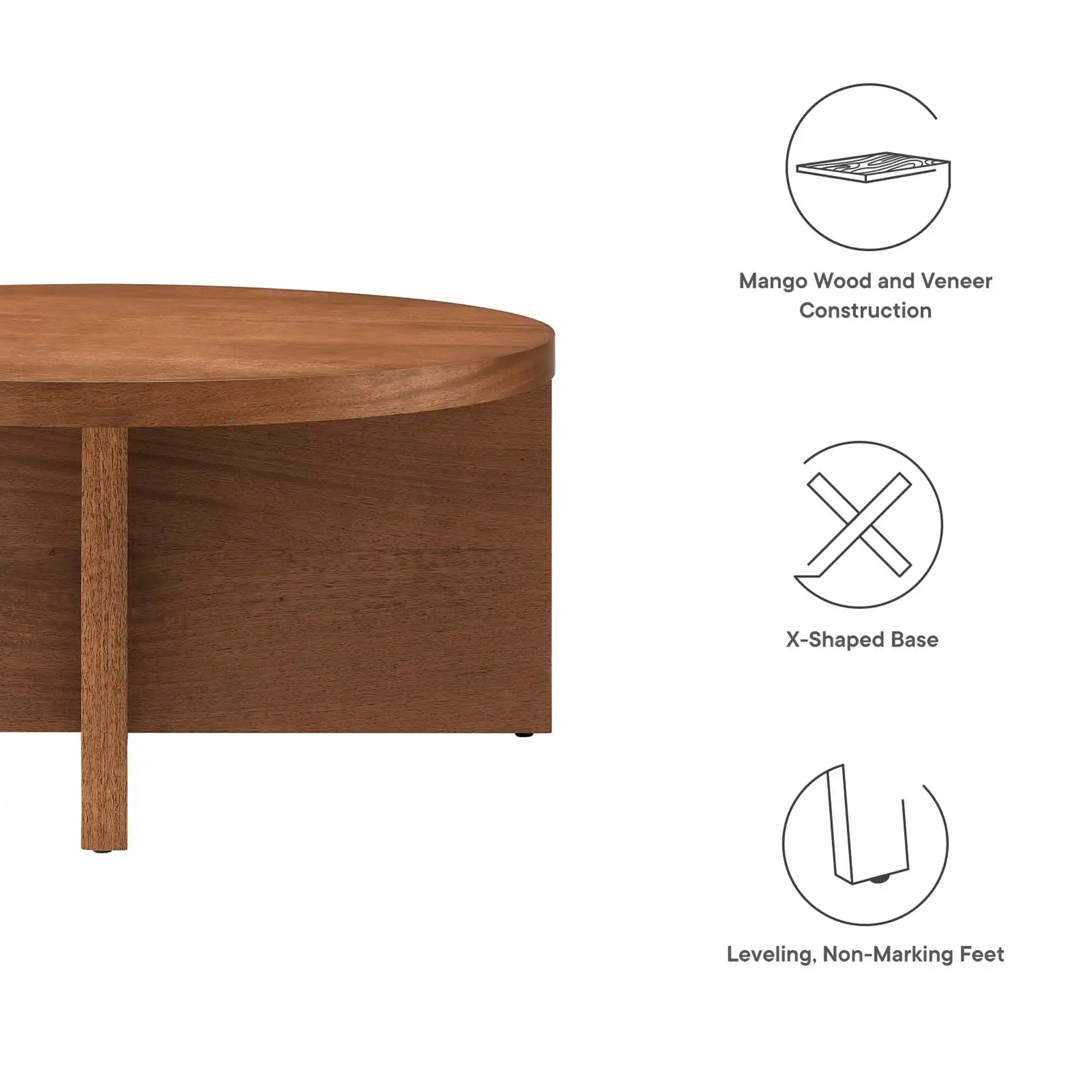 Silas Round Wood Coffee Table by Modway - Best Buy Furniture
