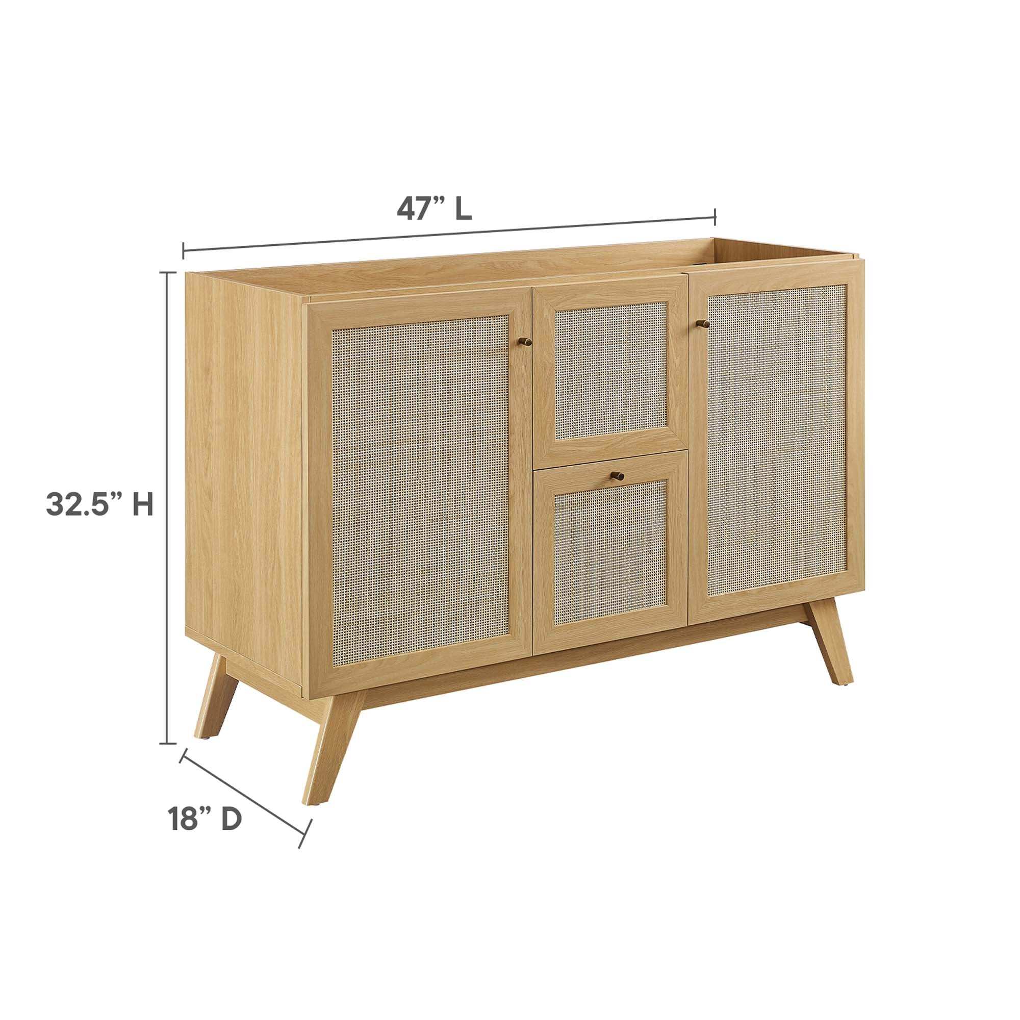 Soma 48� Single or Double Sink Compatible Bathroom Vanity Cabinet (Sink Basin Not Included) by Modway - Best Buy Furniture