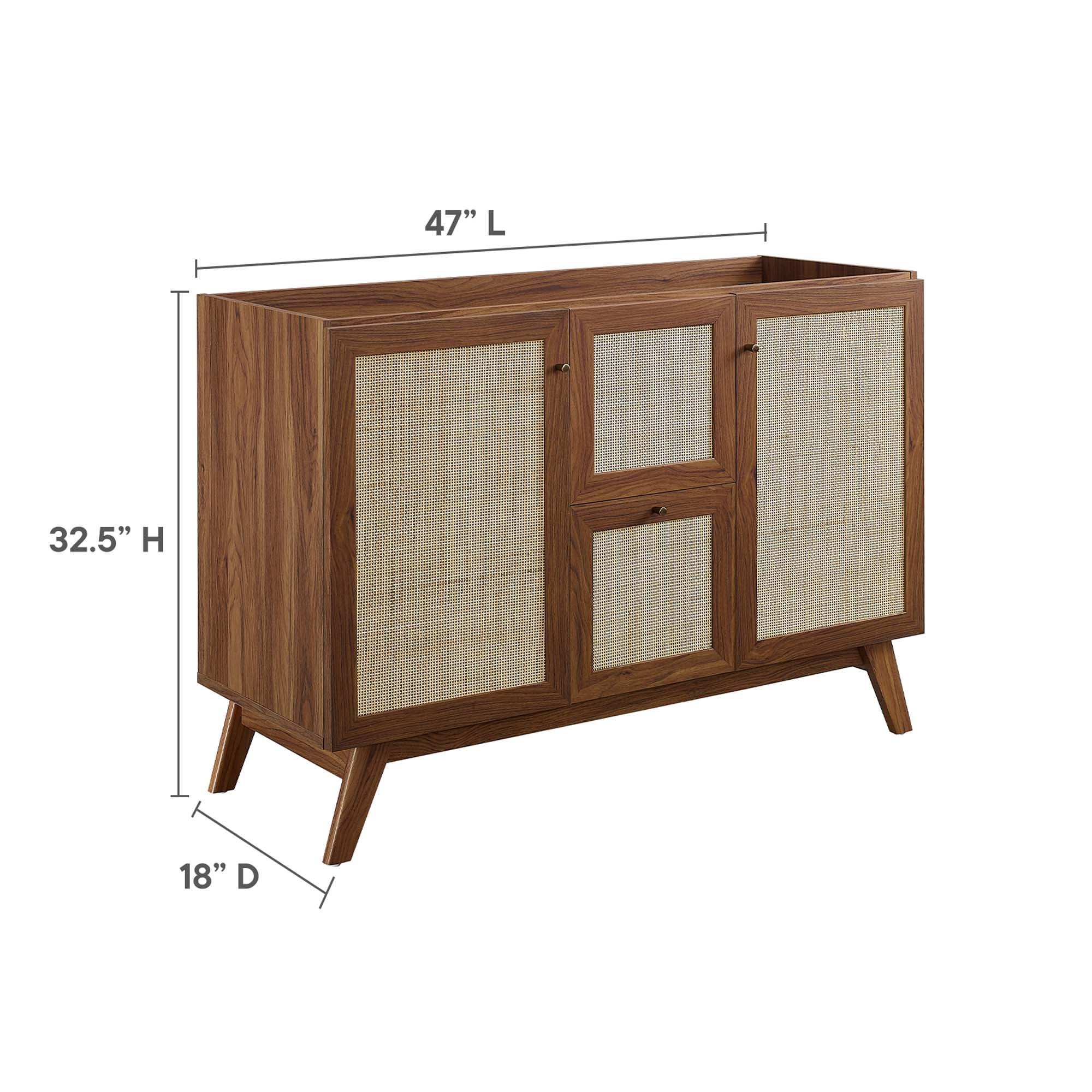 Soma 48� Single or Double Sink Compatible Bathroom Vanity Cabinet (Sink Basin Not Included) by Modway - Best Buy Furniture