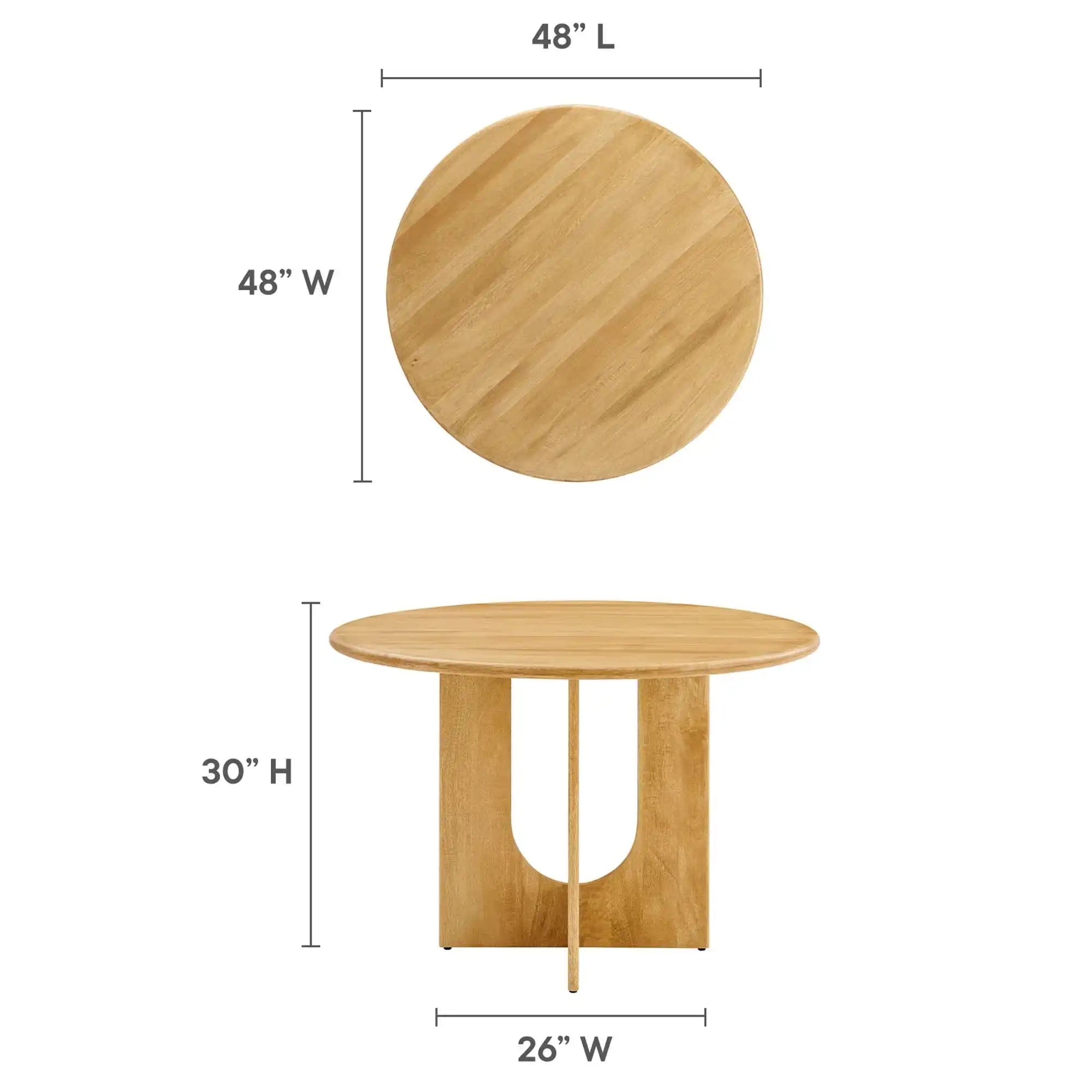 Rivian Round 48" Wood Dining Table by Modway - Best Buy Furniture