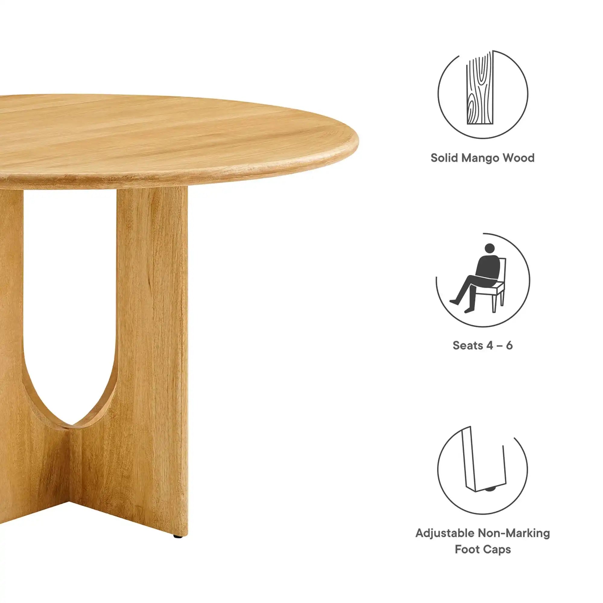 Rivian Round 48" Wood Dining Table by Modway - Best Buy Furniture